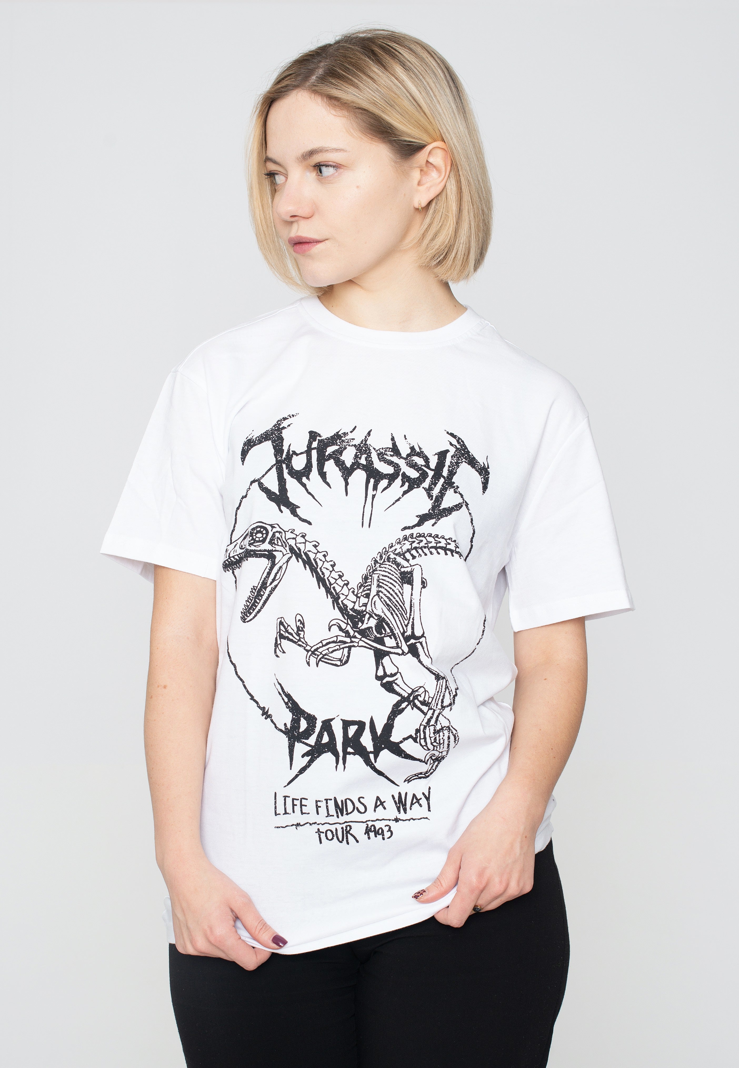 Jurassic Park - Life Finds A Way White - T-Shirt | Women-Image