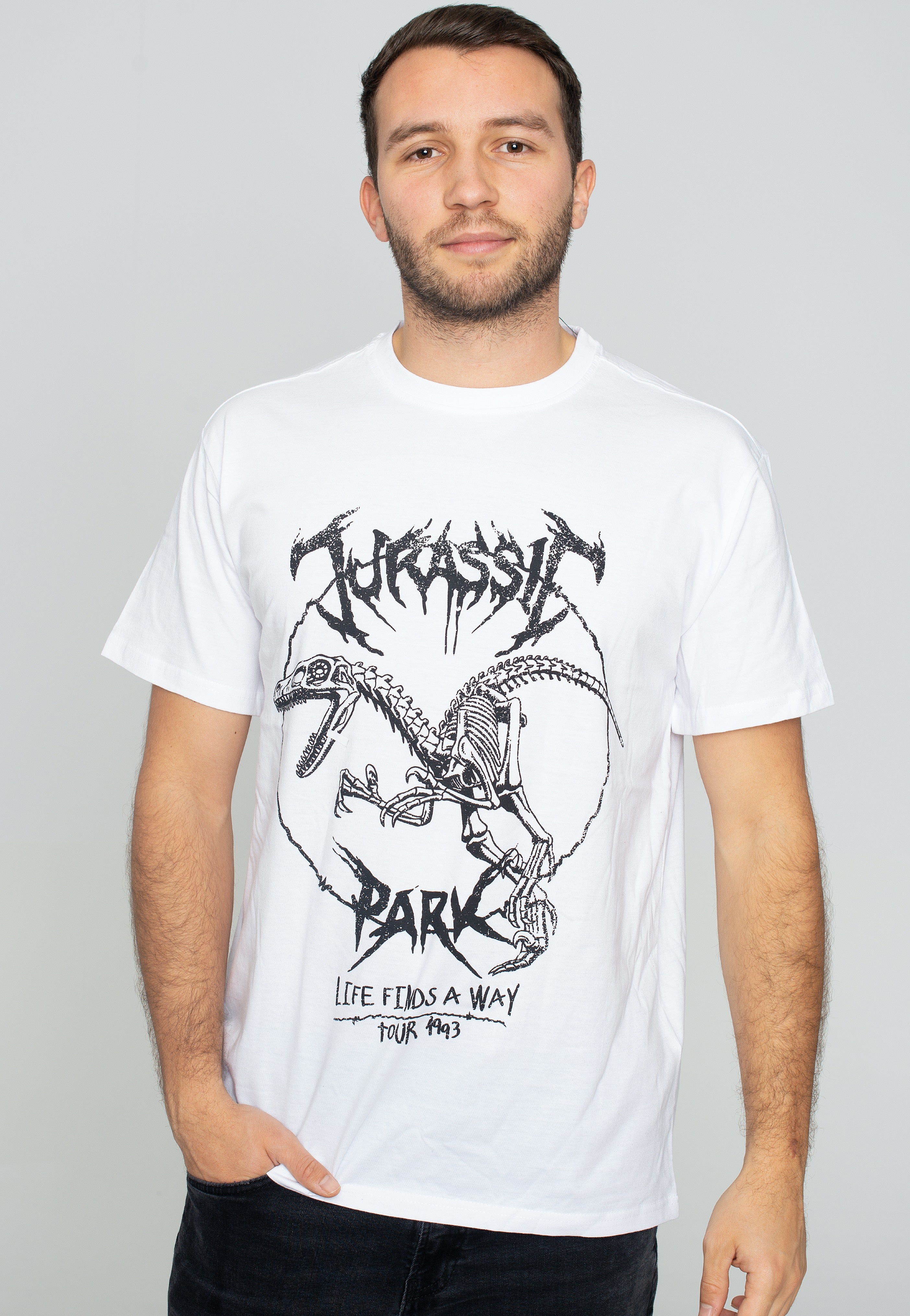 Jurassic Park - Life Finds A Way White - T-Shirt | Men-Image