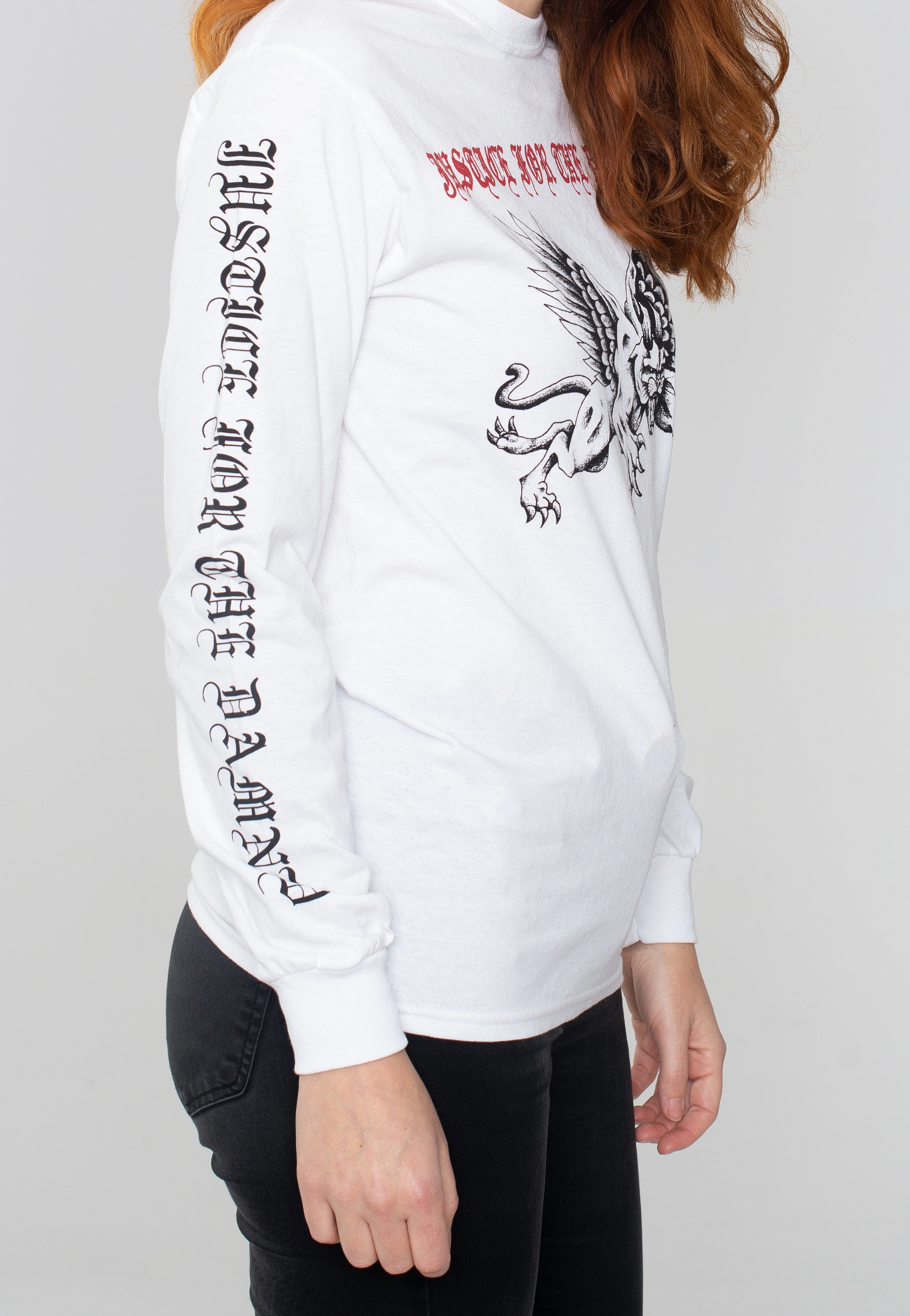 Justice For The Damned - Hellcat White - Longsleeve | Women-Image