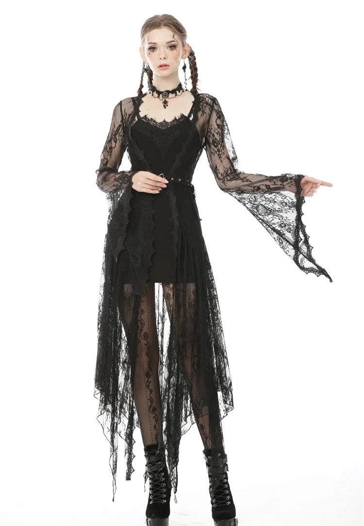 Dark In Love - Daily Home Elegant Sexy Lace Black - Kimono | Women-Image