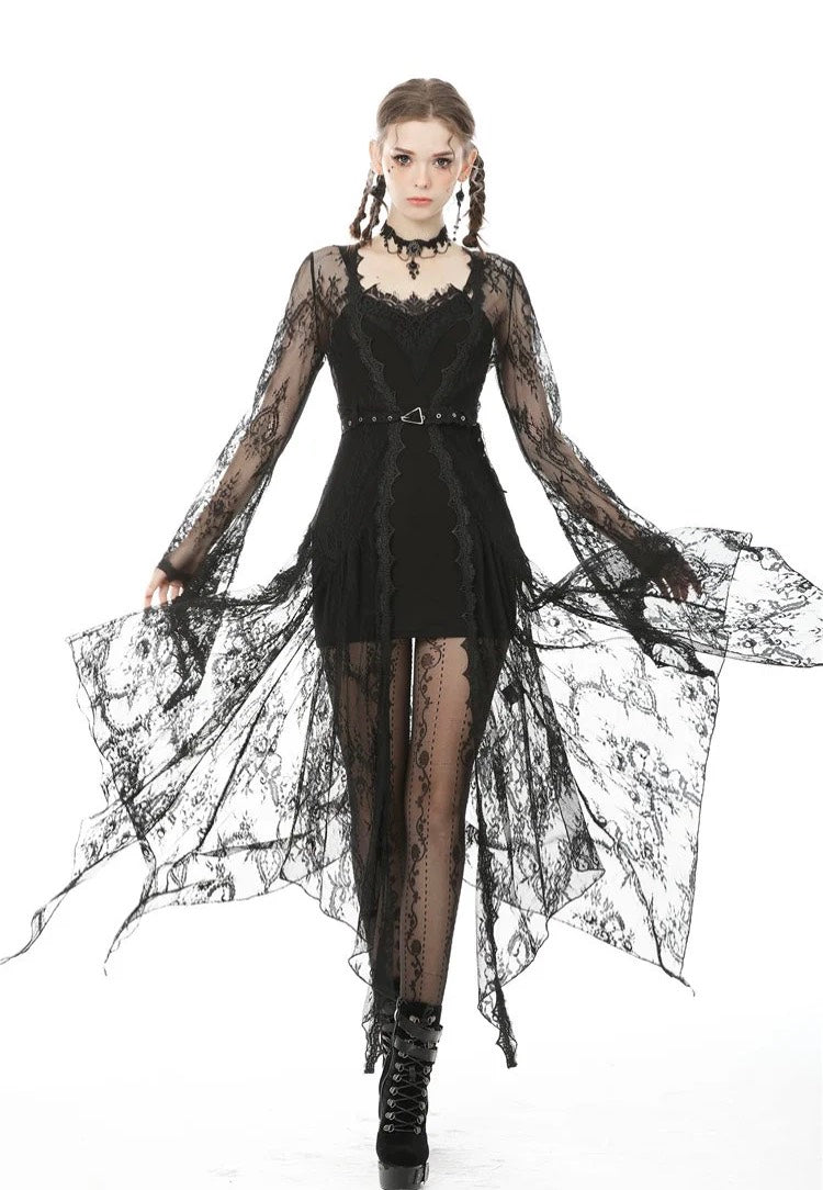 Dark In Love - Daily Home Elegant Sexy Lace Black - Kimono | Women-Image