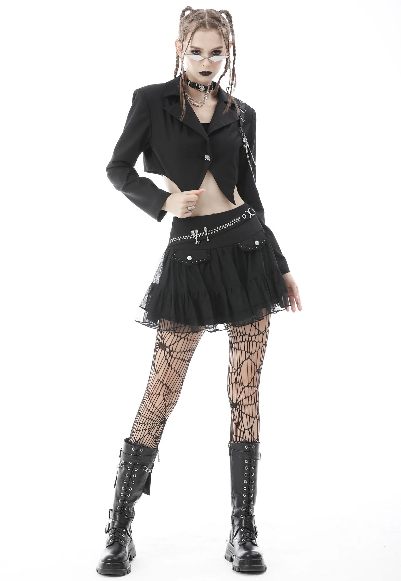 Dark In Love - Devil Magic Sexy Crop Black - Blazer | Women-Image