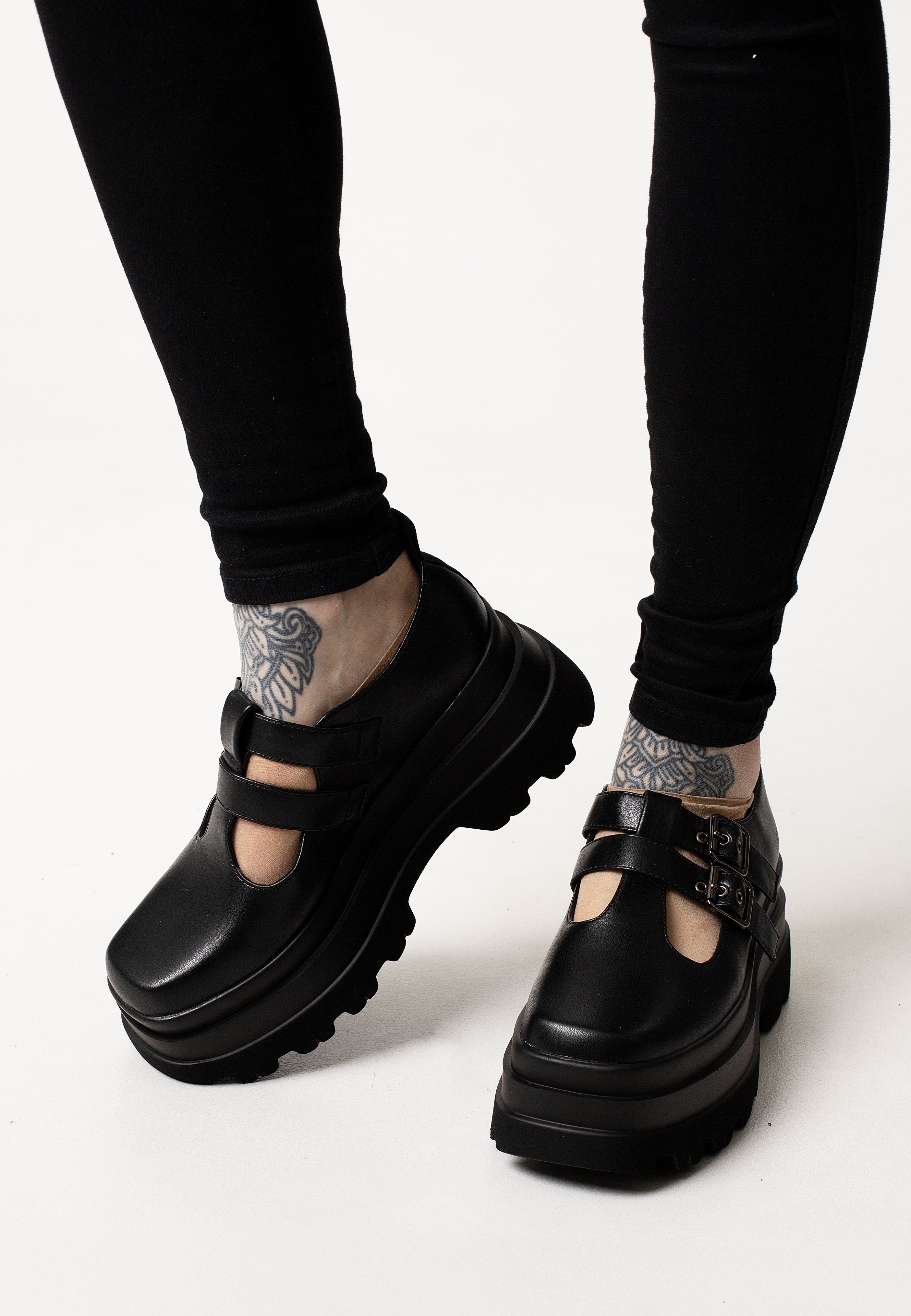 Koi Footwear - The Conquest Trident Mary Janes Black - Girl Shoes | Women-Image