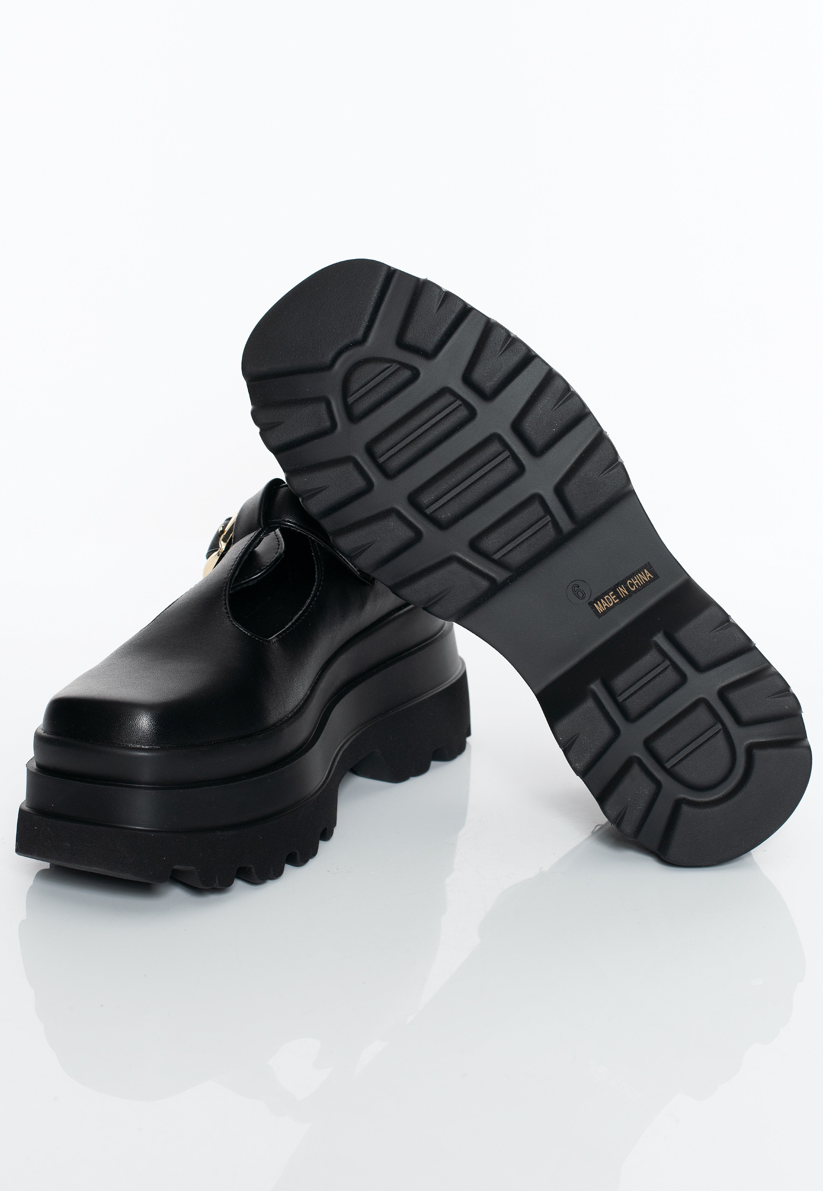 Koi Footwear - Silent Amity Trident Platform Mary Janes Black - Girl Shoes | Women-Image