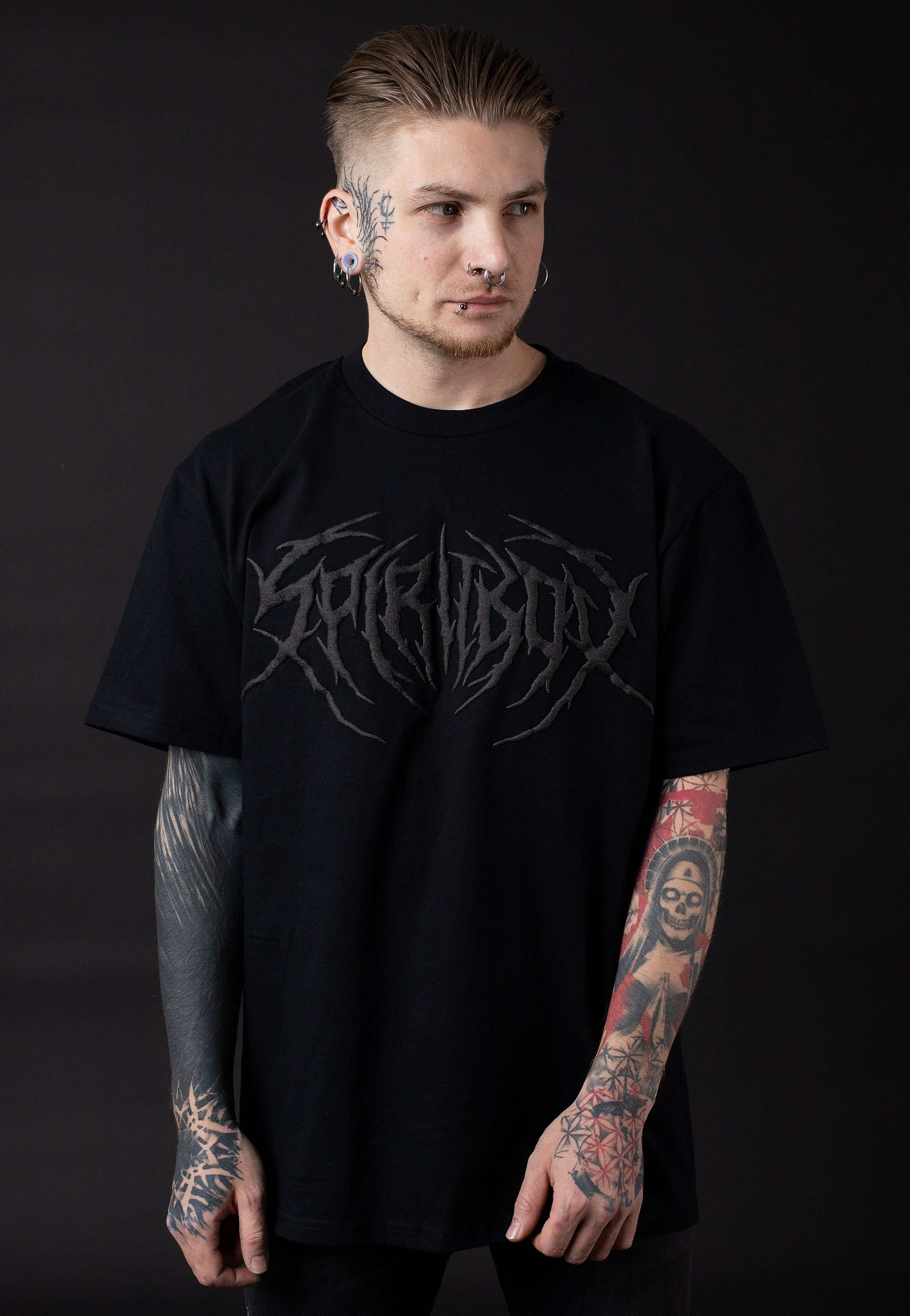 Spiritbox - Deathmetal Logo Limited Black On Black - T-Shirt | Men-Image