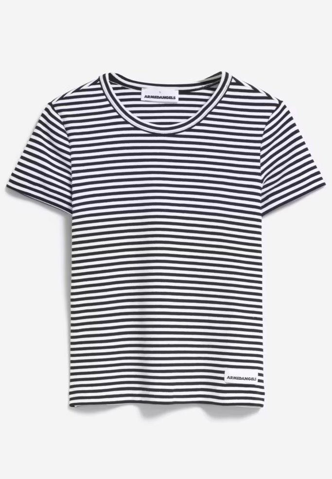 Armedangels - Kardaa Stripes Black/White - T-Shirt | Women-Image