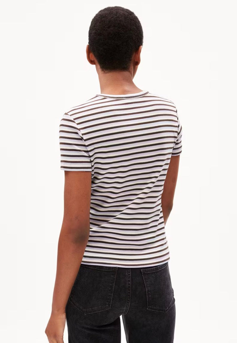 Armedangels - Kardaa Stripes Lavender Light/Warm Slate - T-Shirt | Women-Image