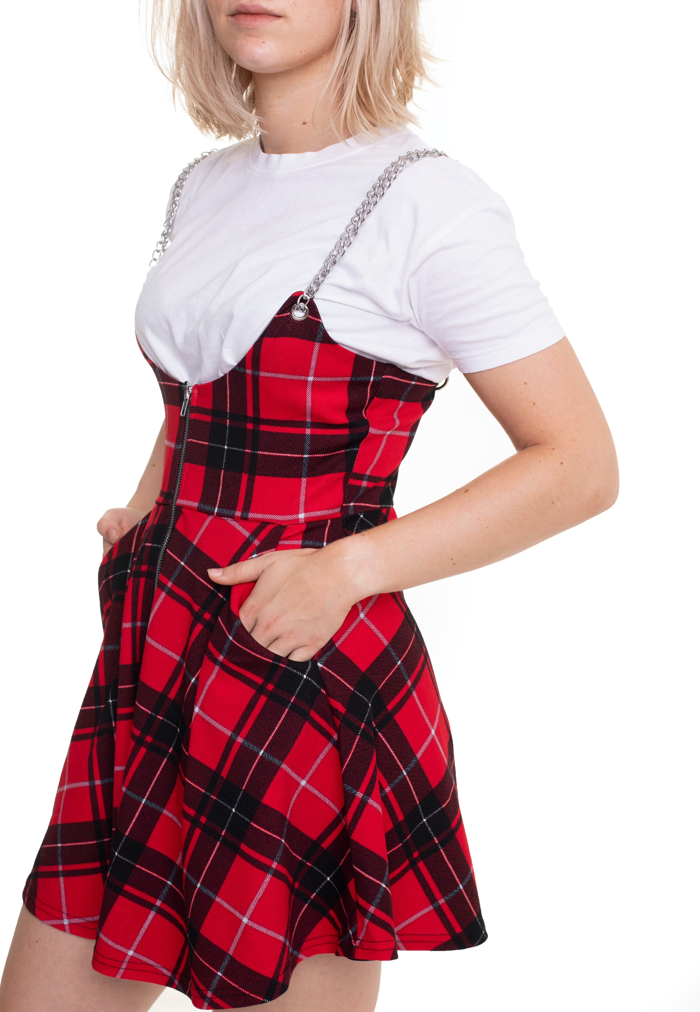 Jawbreaker - High Waisted With Chain Straps Red - Skirt | Women-Image