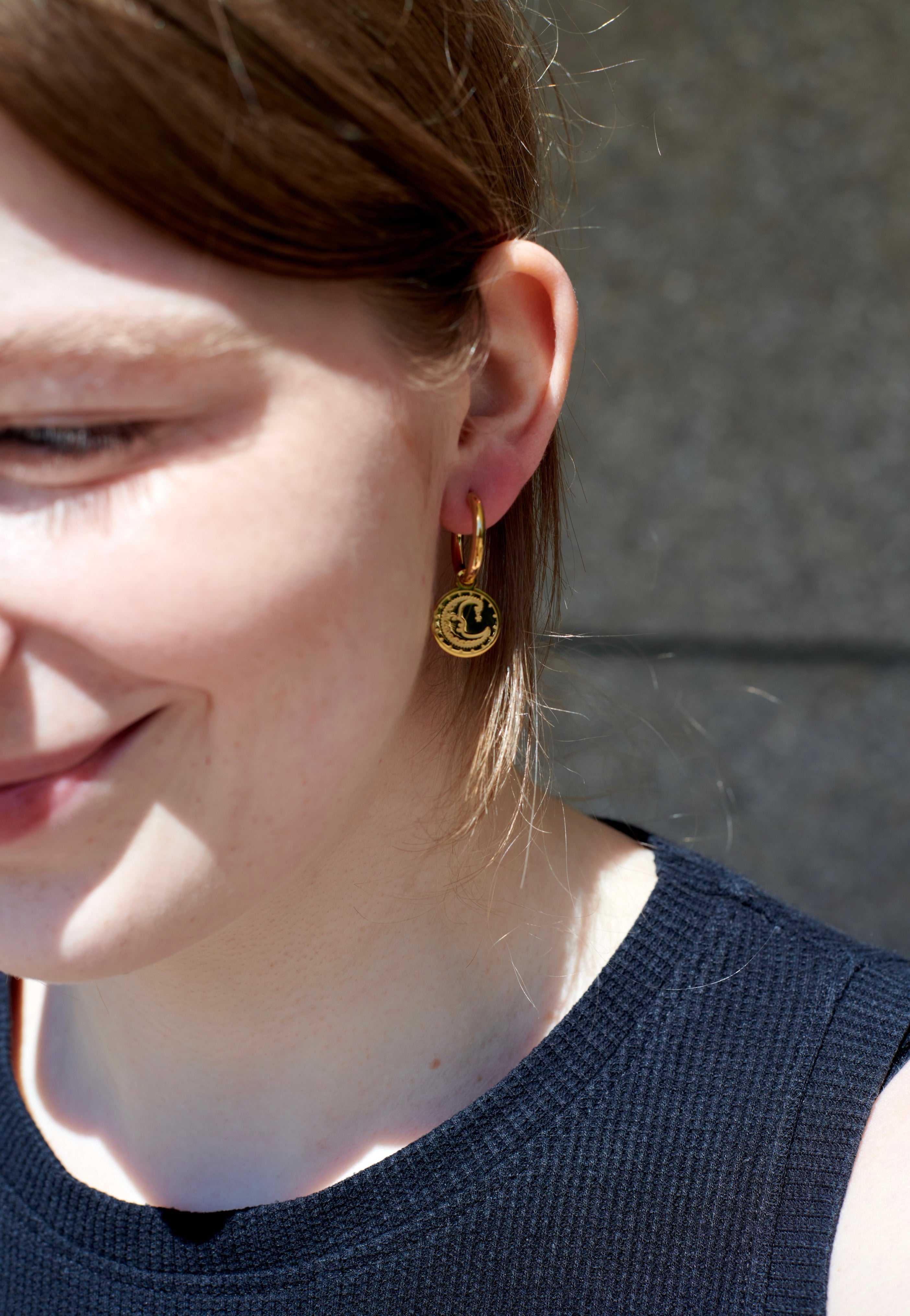 Wildcat - Little Sun Moon Gold - Earrings | Neutral-Image