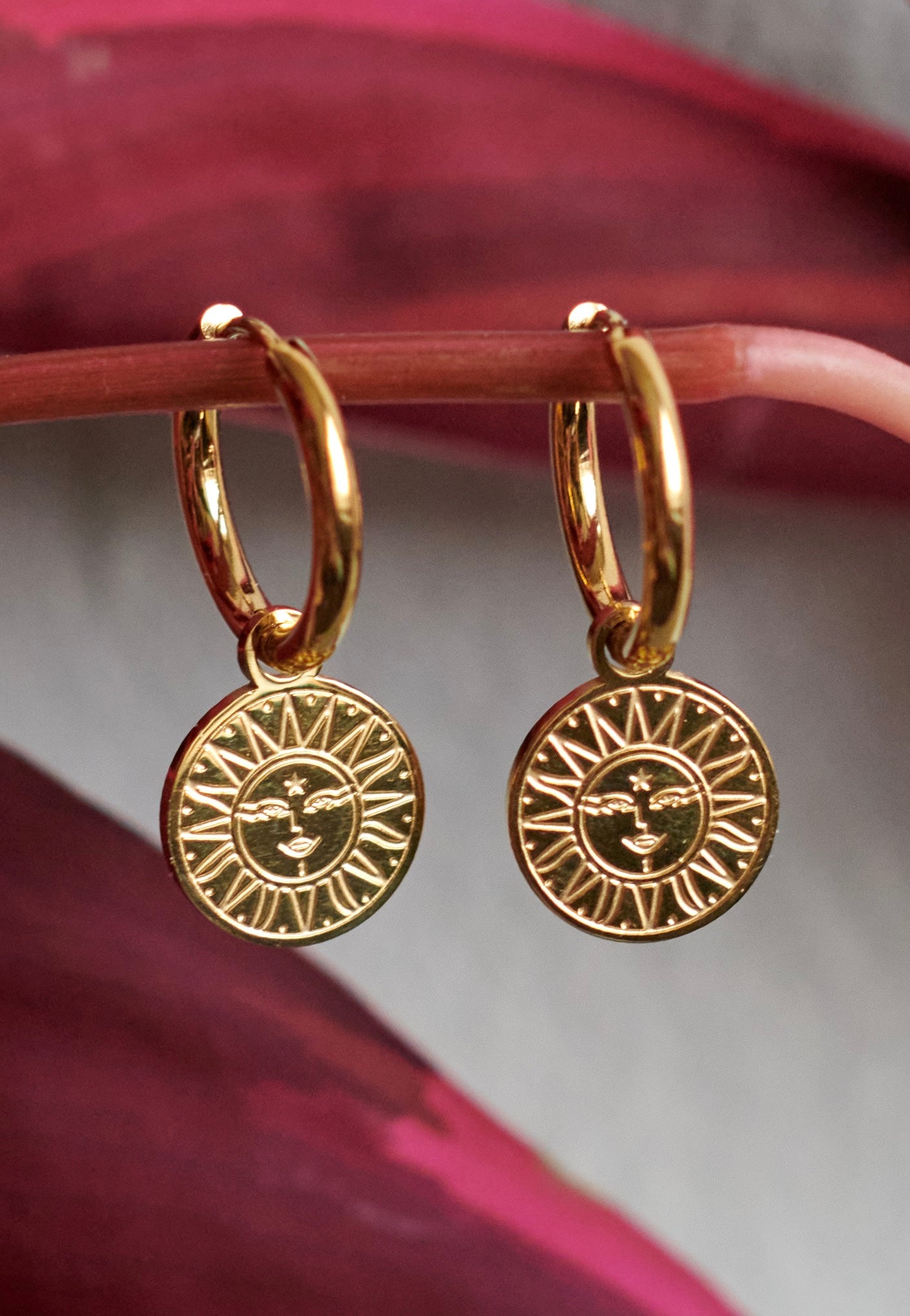 Wildcat - Little Sun Moon Gold - Earrings | Neutral-Image