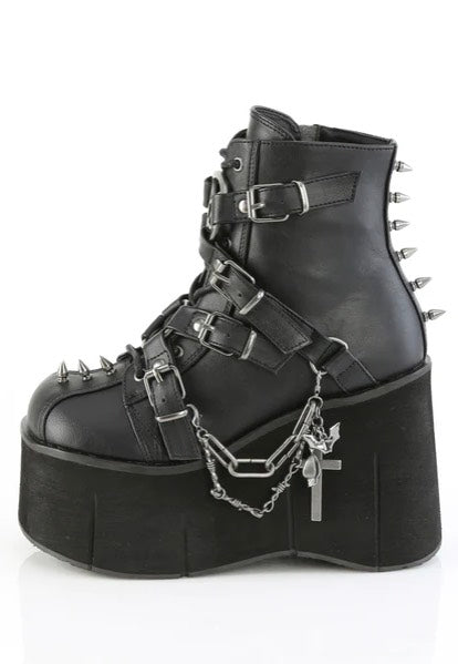 DemoniaCult - Kera 68 Black Vegan Leather - Girl Shoes | Women-Image