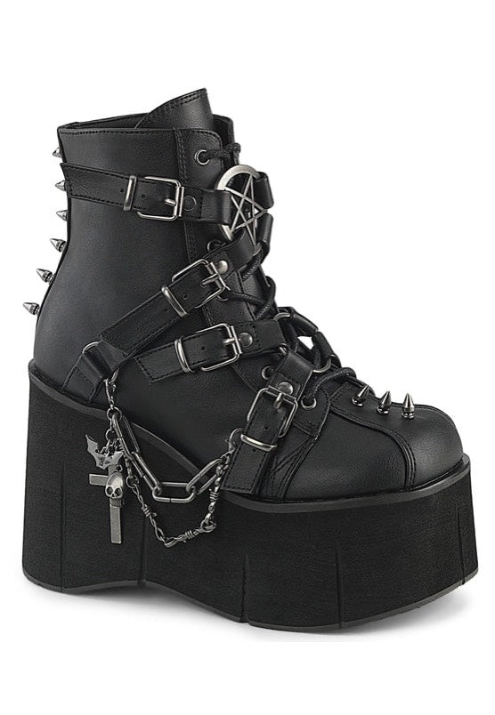 DemoniaCult - Kera 68 Black Vegan Leather - Girl Shoes | Women-Image