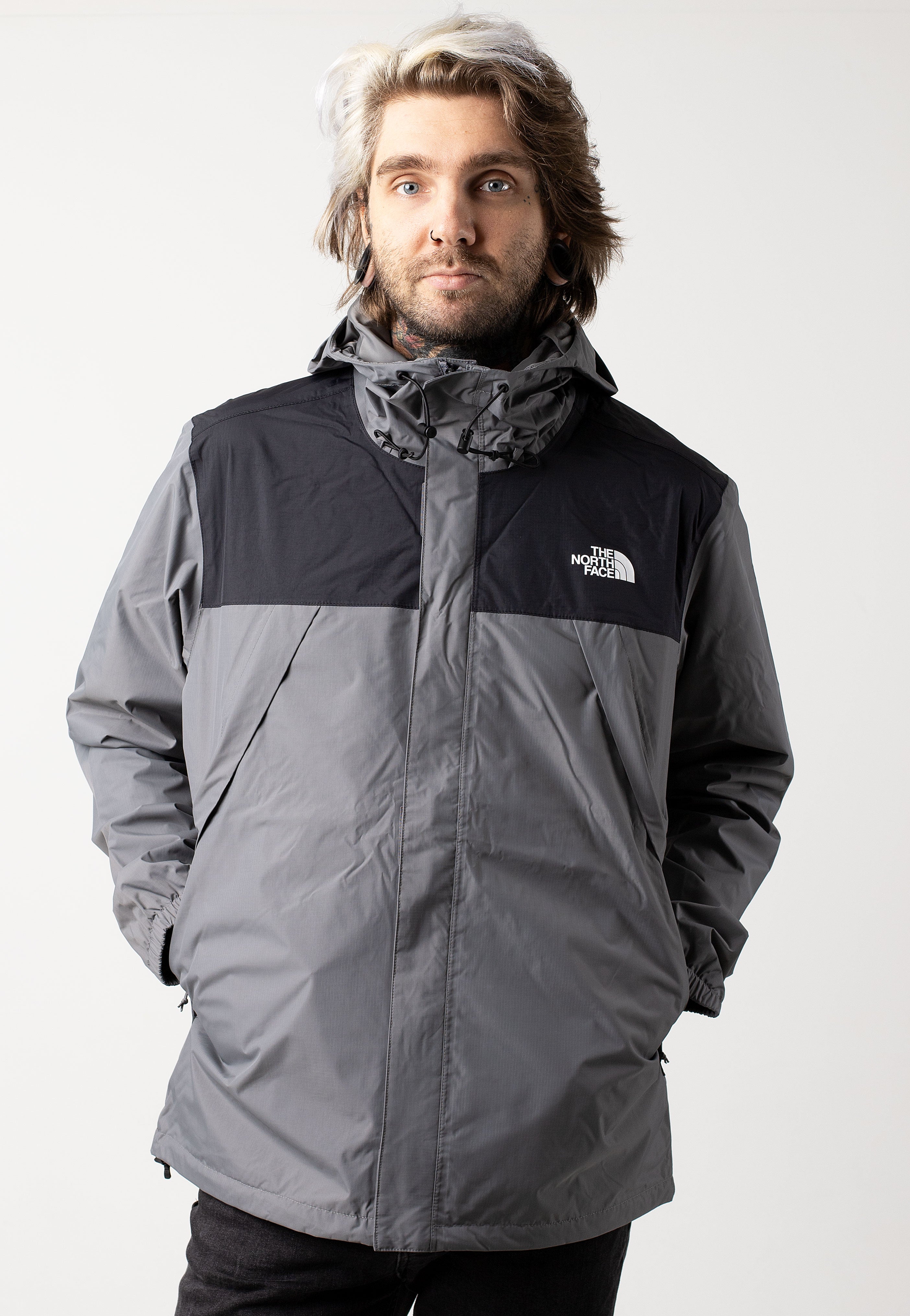 The North Face - Antora Smoked Pearl/Tnf Black - Jacket | Men-Image