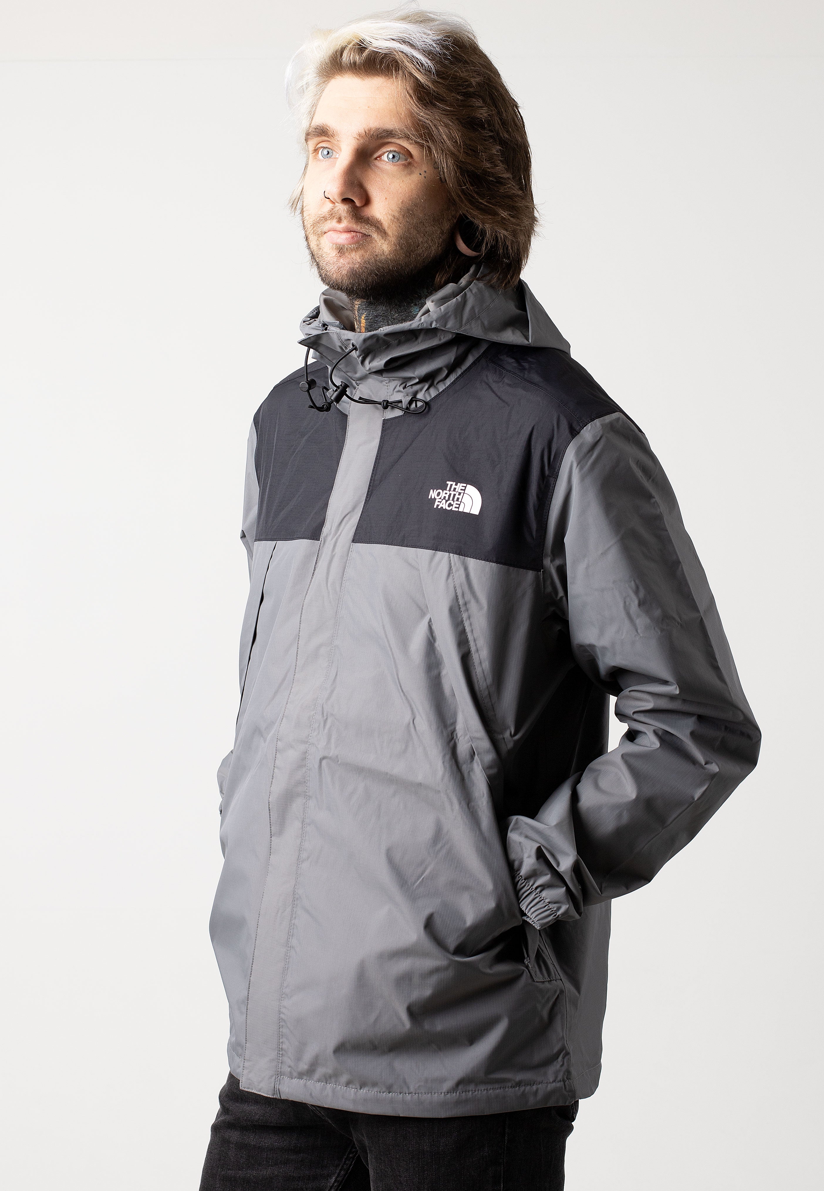 The North Face - Antora Smoked Pearl/Tnf Black - Jacket | Men-Image