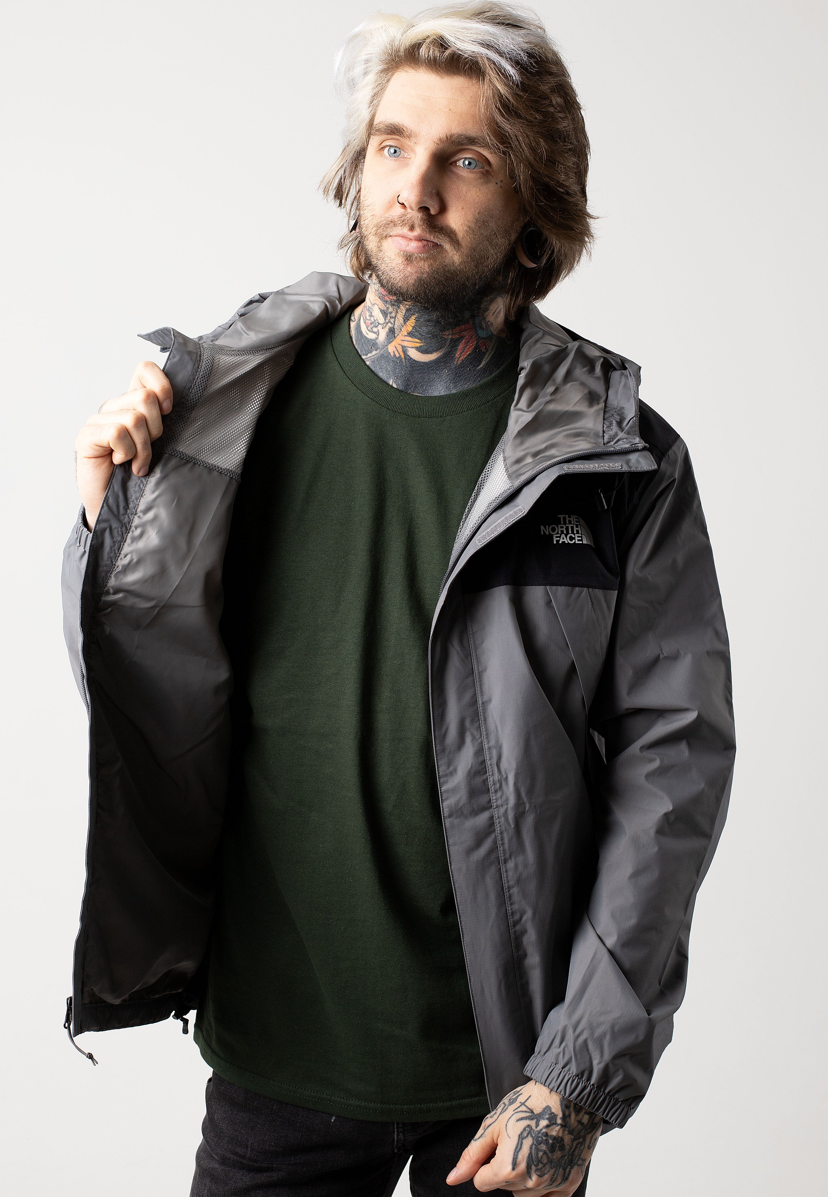 The North Face - Antora Smoked Pearl/Tnf Black - Jacket | Men-Image