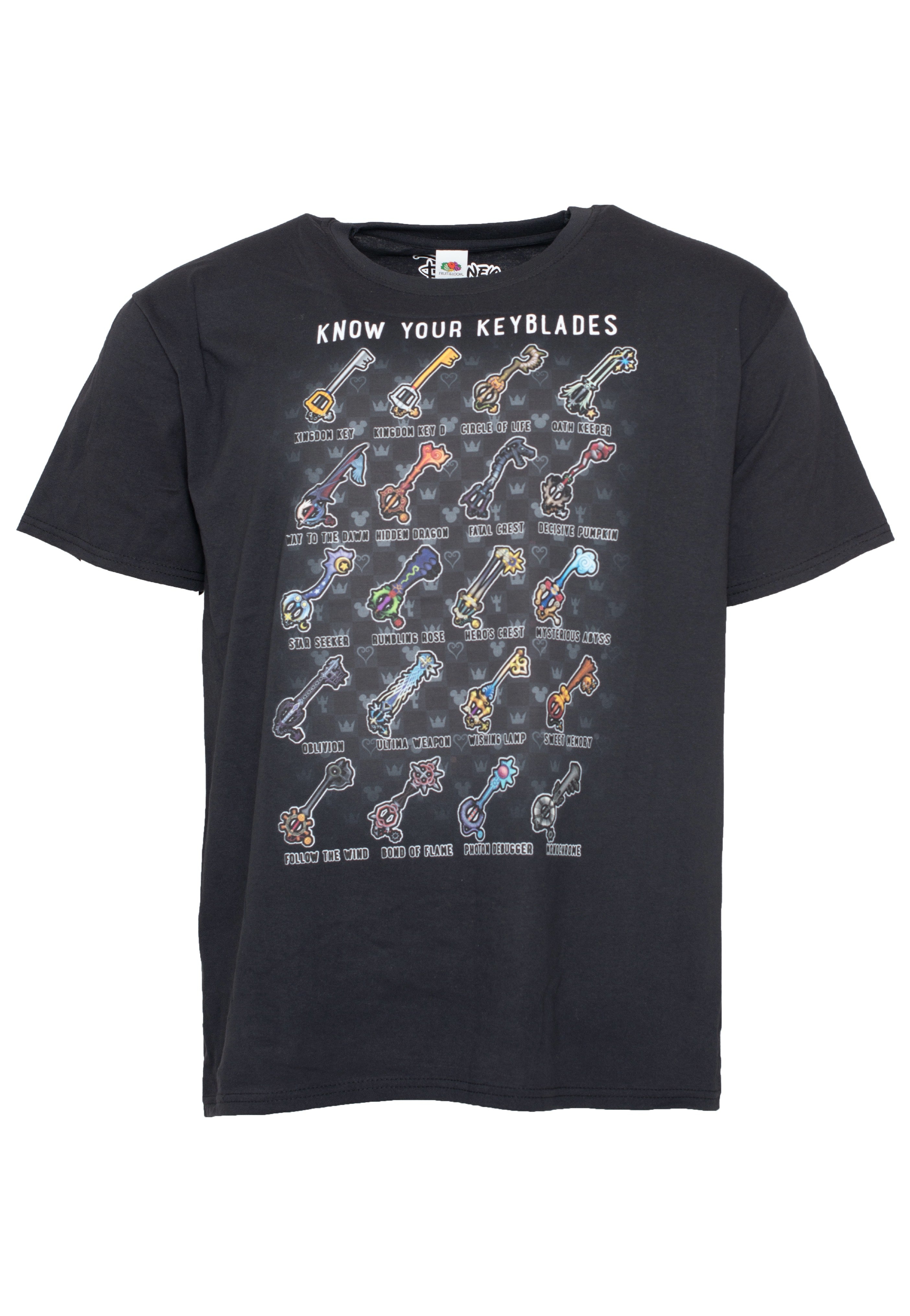 Kingdom Hearts - Keyblades Chart - T-Shirt | Men-Image