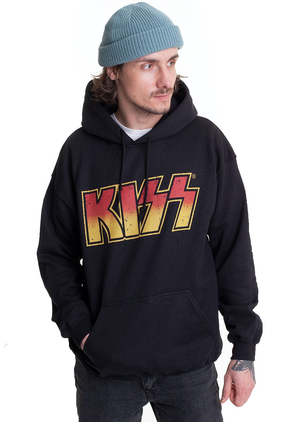 Kiss - Distressed Logotype - Hoodie | Men-Image