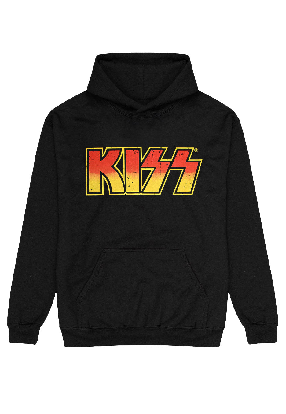 Kiss - Distressed Logotype - Hoodie | Neutral-Image