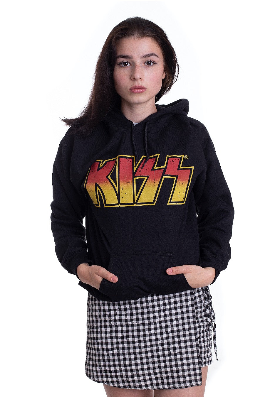 Kiss - Distressed Logotype - Hoodie | Women-Image