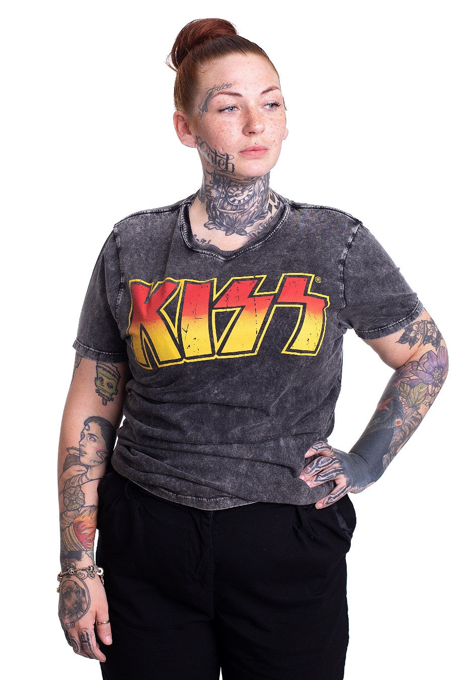 Kiss - Distressed Logotype - T-Shirt | Women-Image