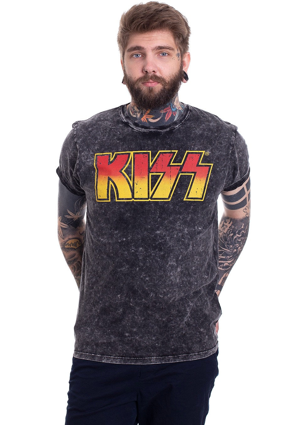 Kiss - Distressed Logotype - T-Shirt | Men-Image