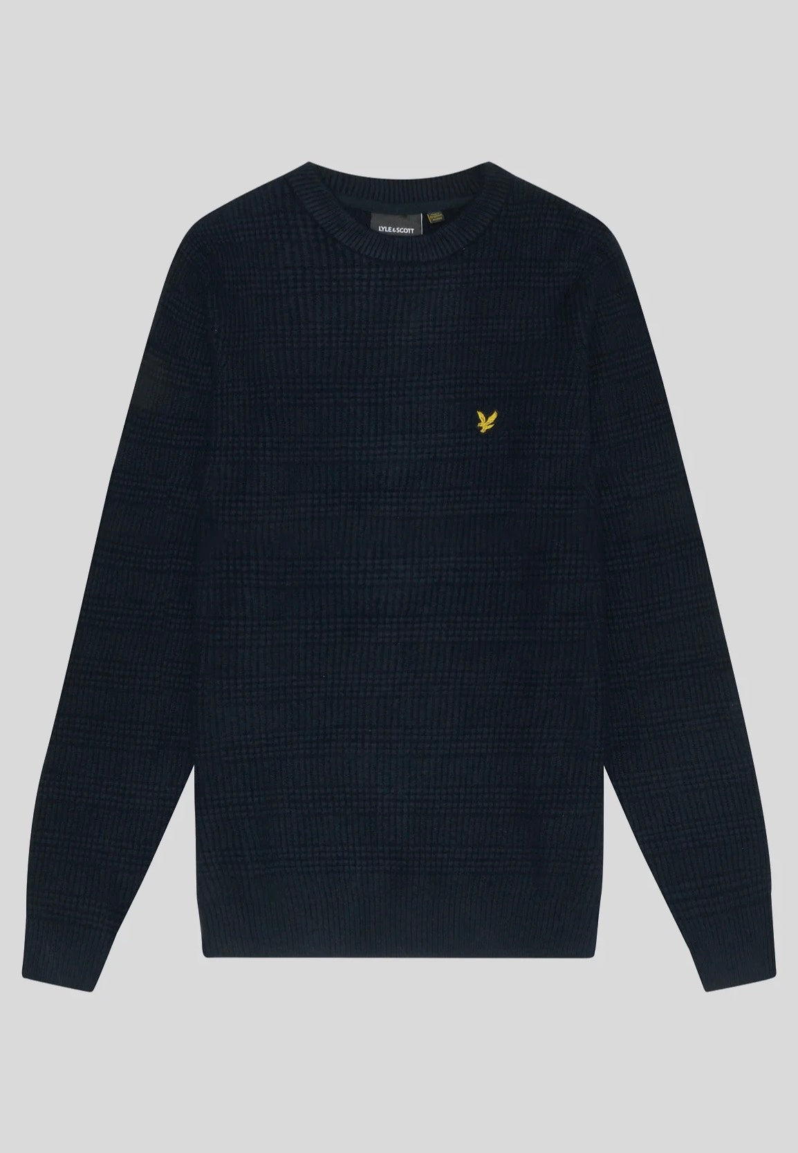 Lyle & Scott - Waffle Knit Dark Navy - Pullover | Men-Image