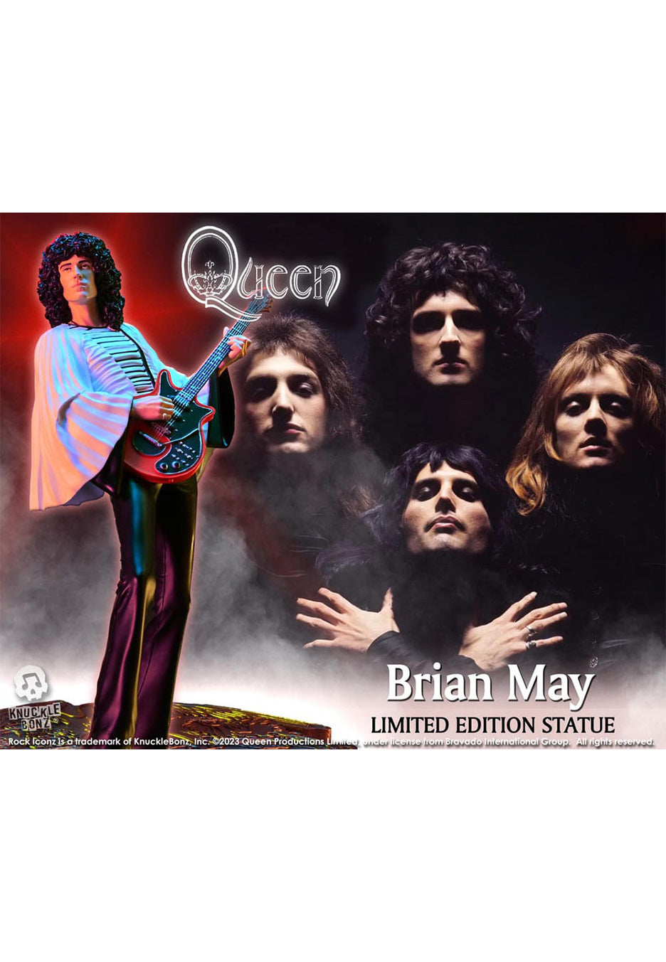 Queen - Brian May II (Sheer Heart Attack Era) Rock Iconz - Statue | Neutral-Image