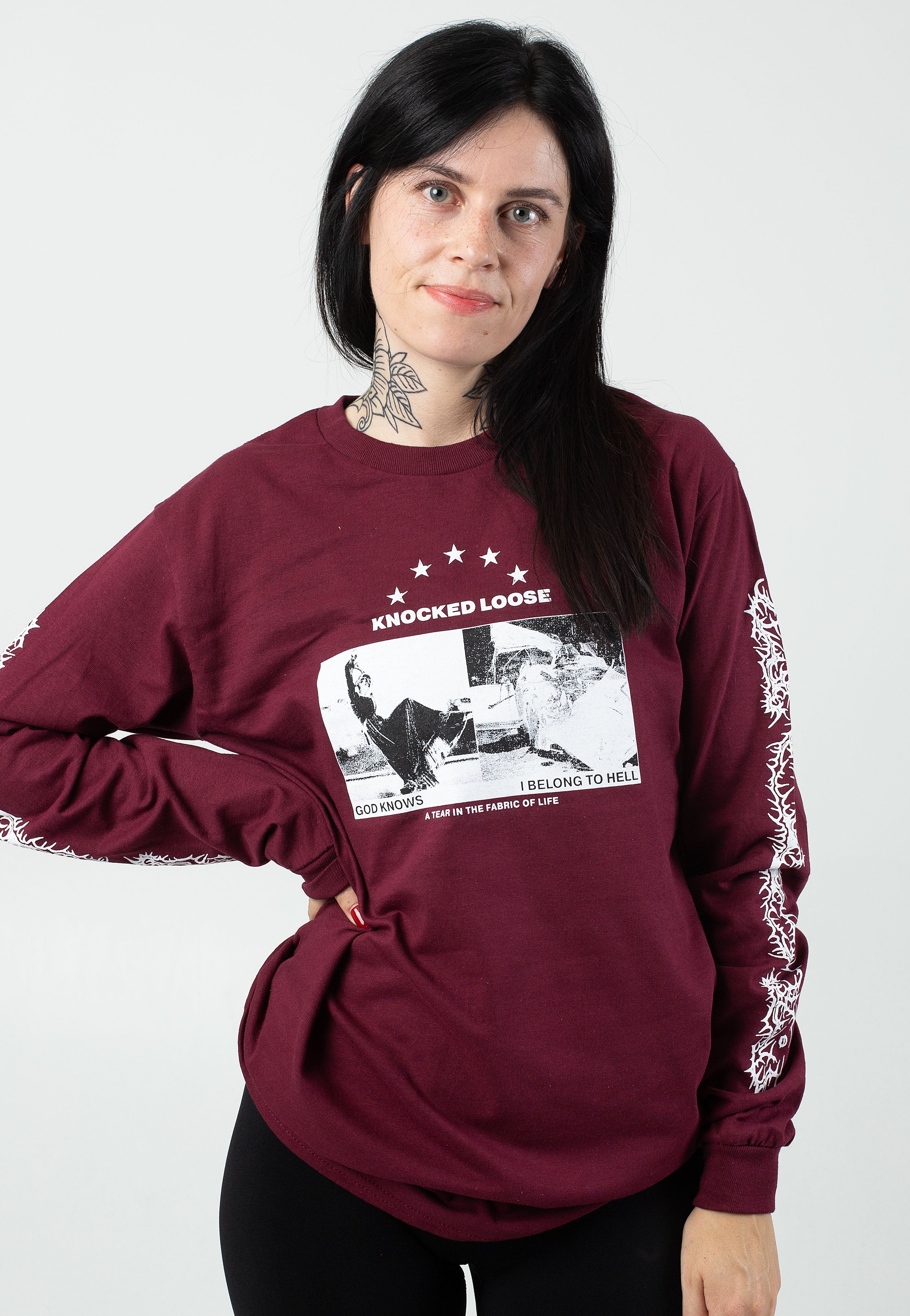 Knocked Loose - God Knows Burgundy - Longsleeve | Women-Image