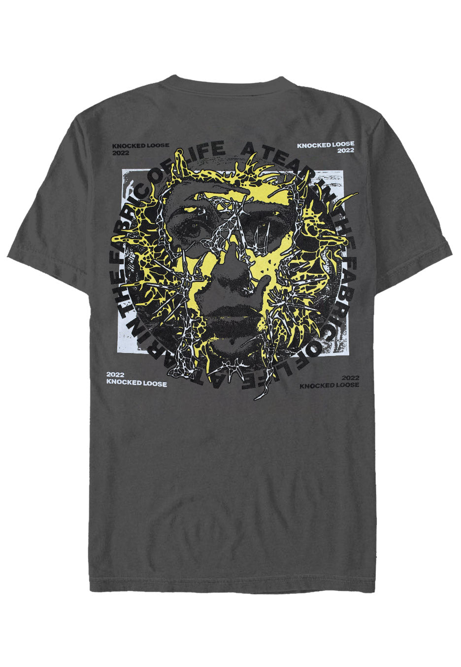 Knocked Loose - Web Face Charcoal - T-Shirt | Neutral-Image