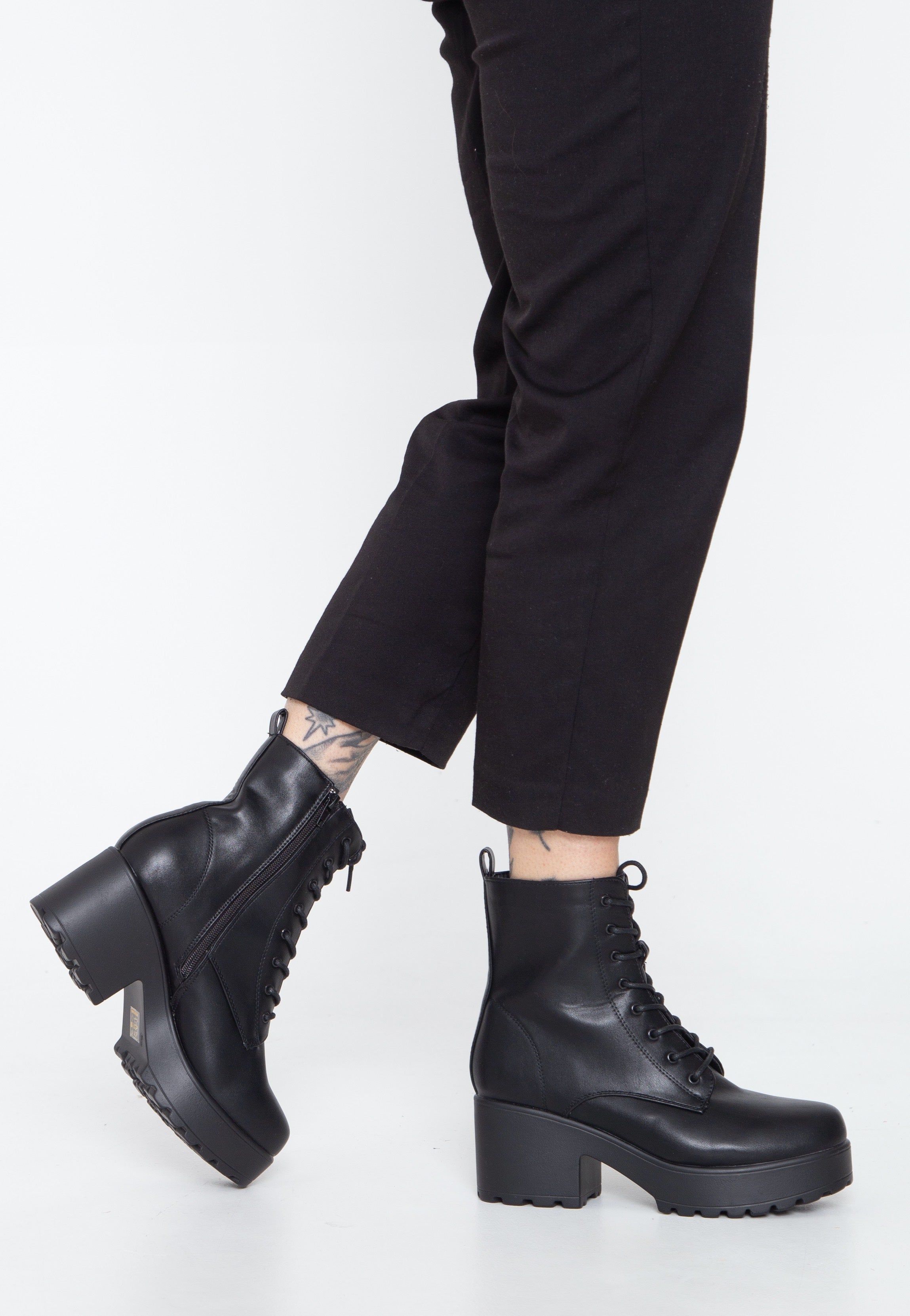 Koi Footwear - GIN Platform Military Black - Girl Shoes | Women-Image