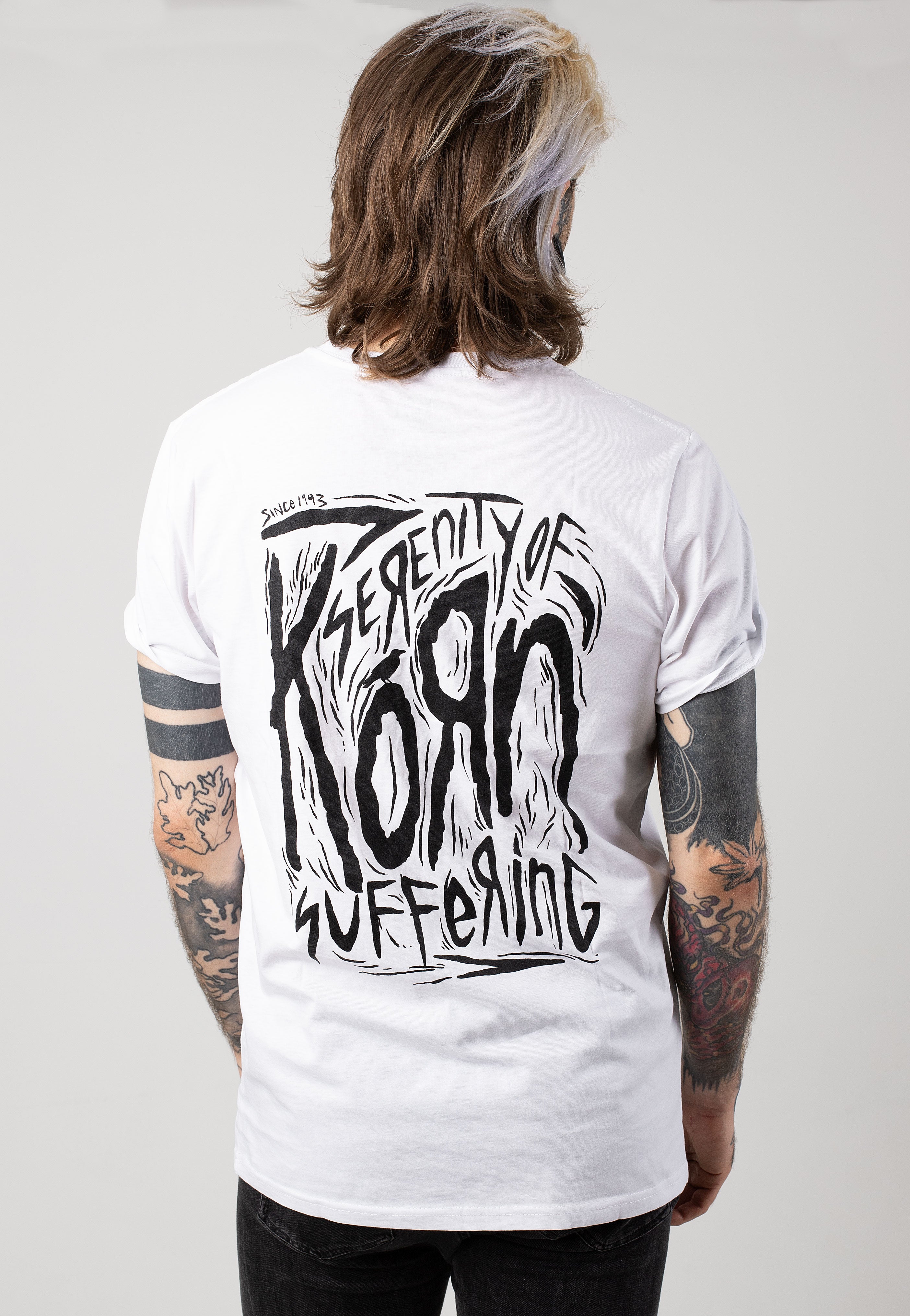 Korn - Scratched Type White - T-Shirt | Men-Image