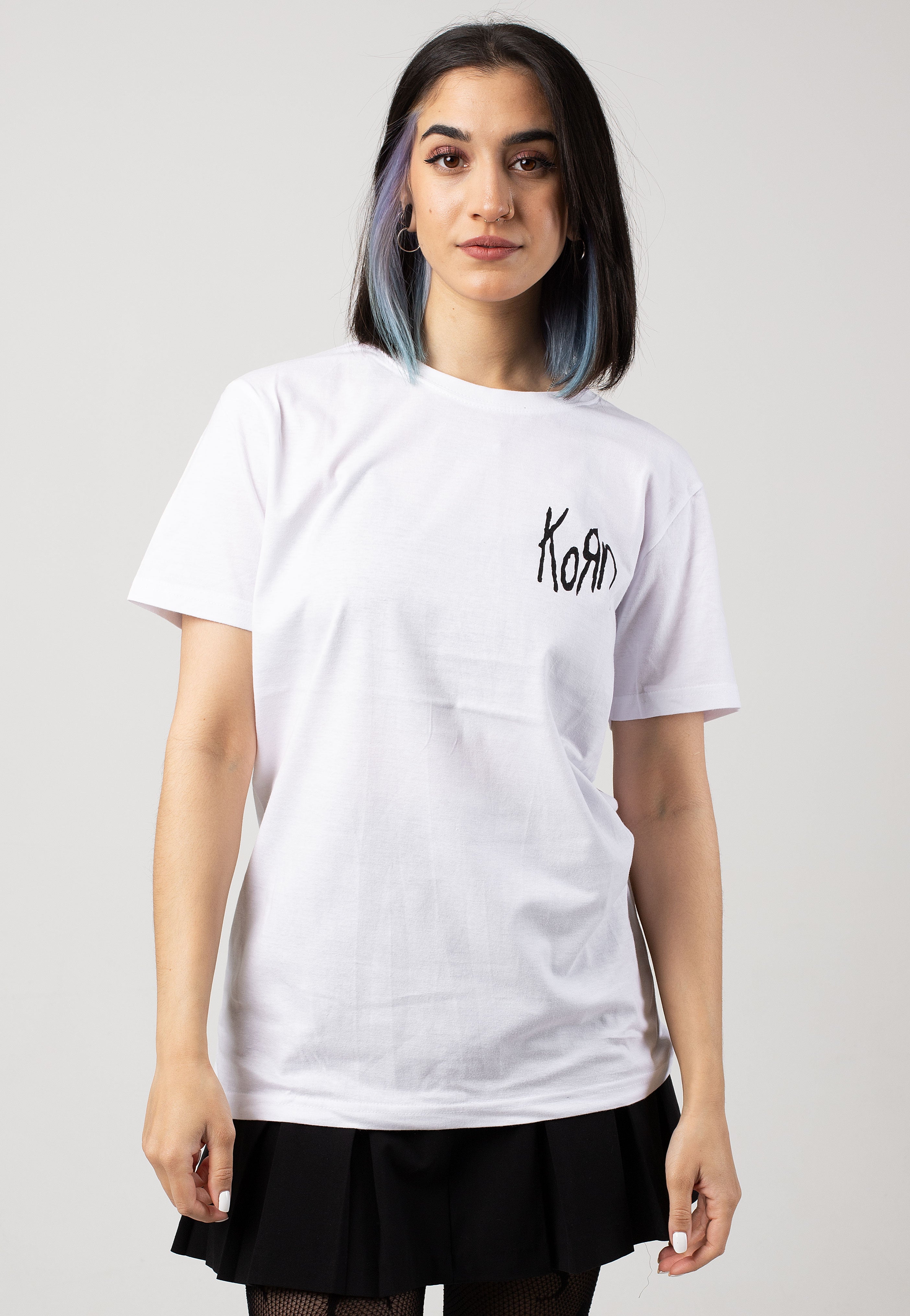 Korn - Scratched Type White - T-Shirt | Women-Image