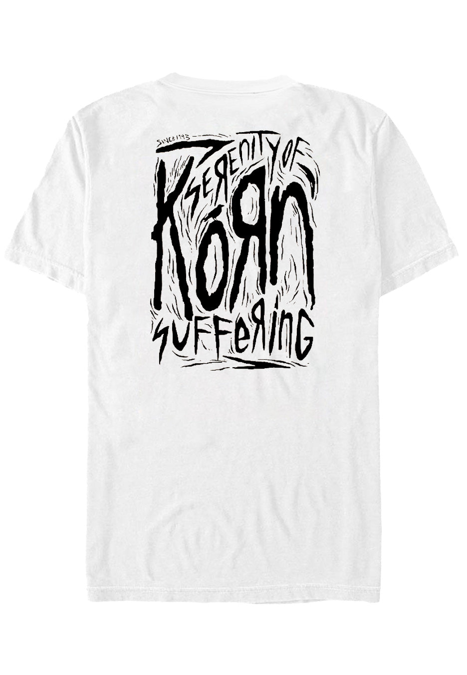 Korn - Scratched Type White - T-Shirt | Neutral-Image