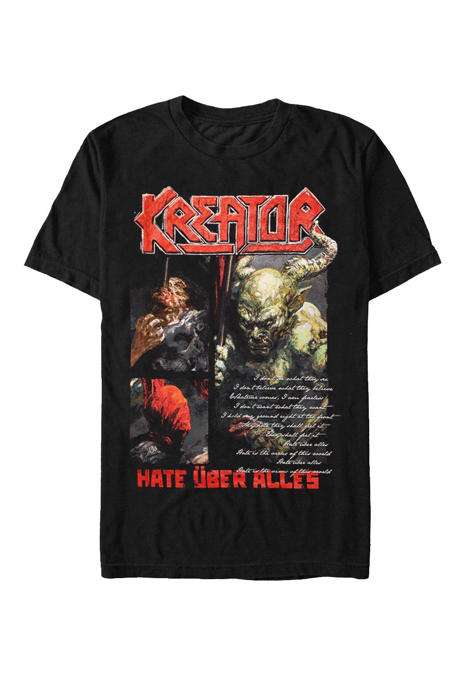 Kreator - Hate Über Alles Art - T-Shirt | Neutral-Image