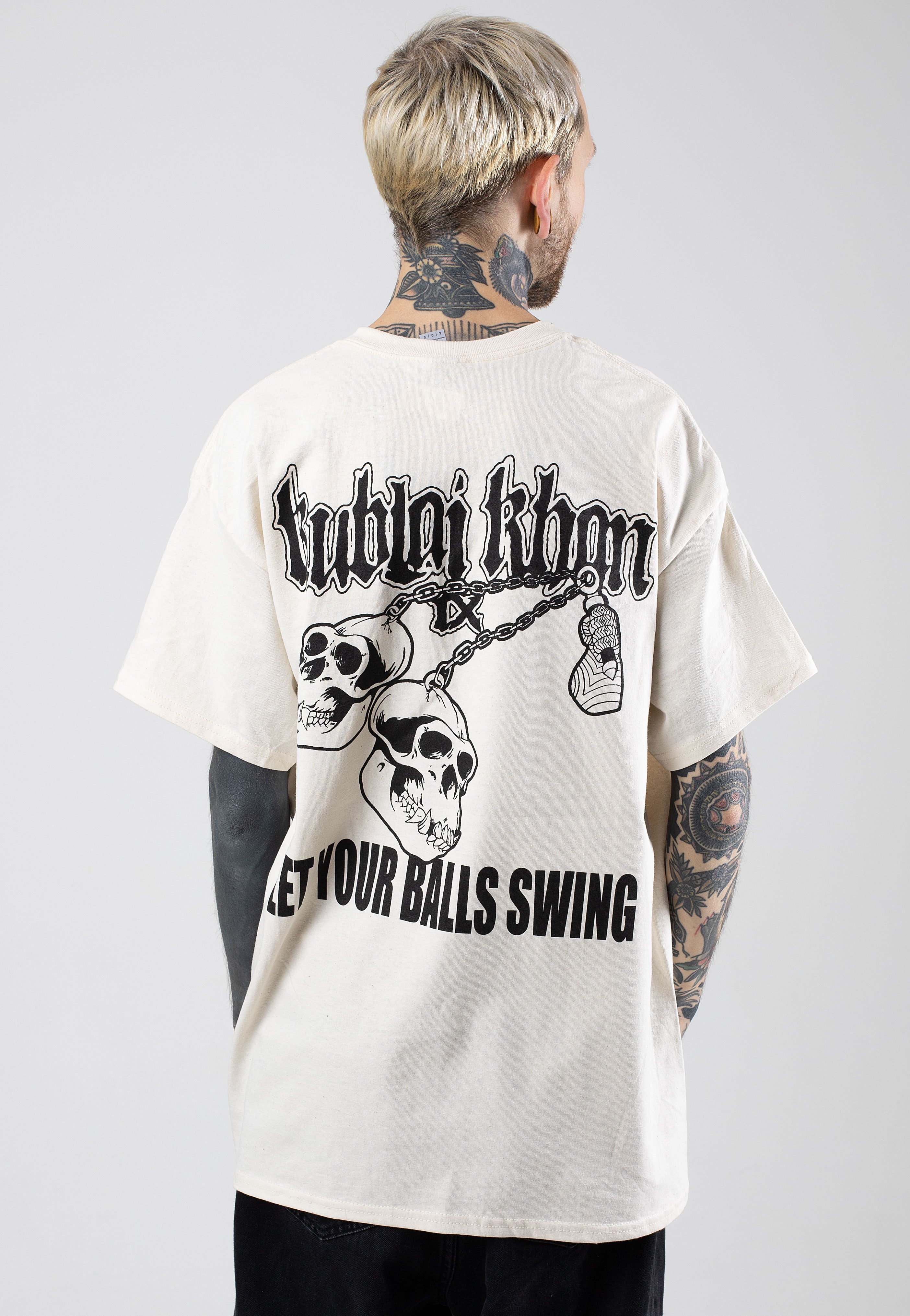 Kublai Khan - Let The Balls Swing Natural - T-Shirt | Men-Image