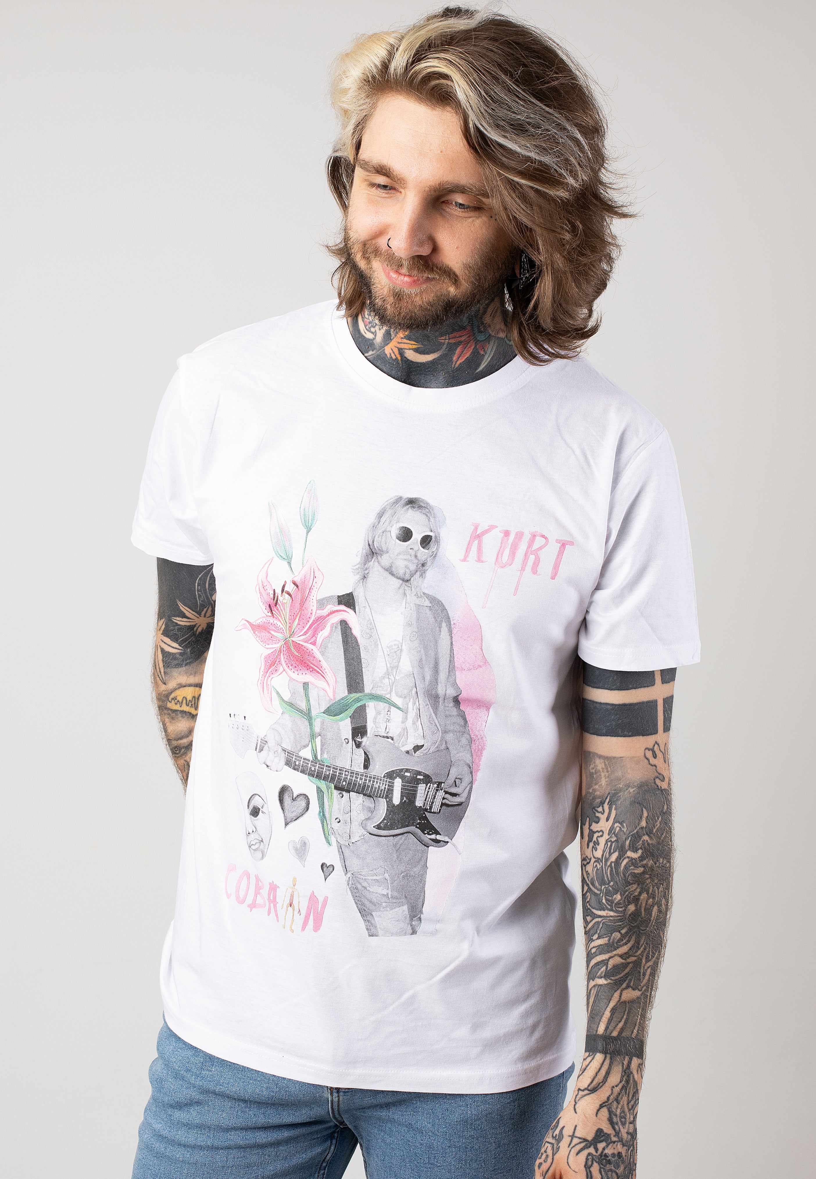 Kurt Cobain - Flowers - T-Shirt | Men-Image