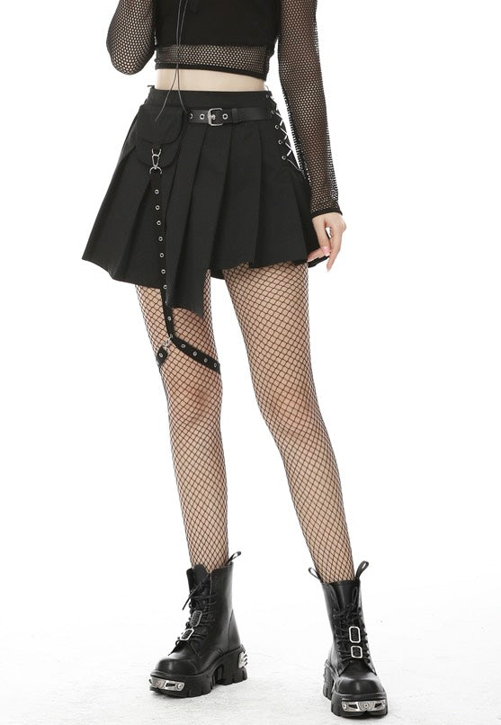 Dark In Love - Punk Rock Locomotive Irreqular Black - Skirt | Women-Image