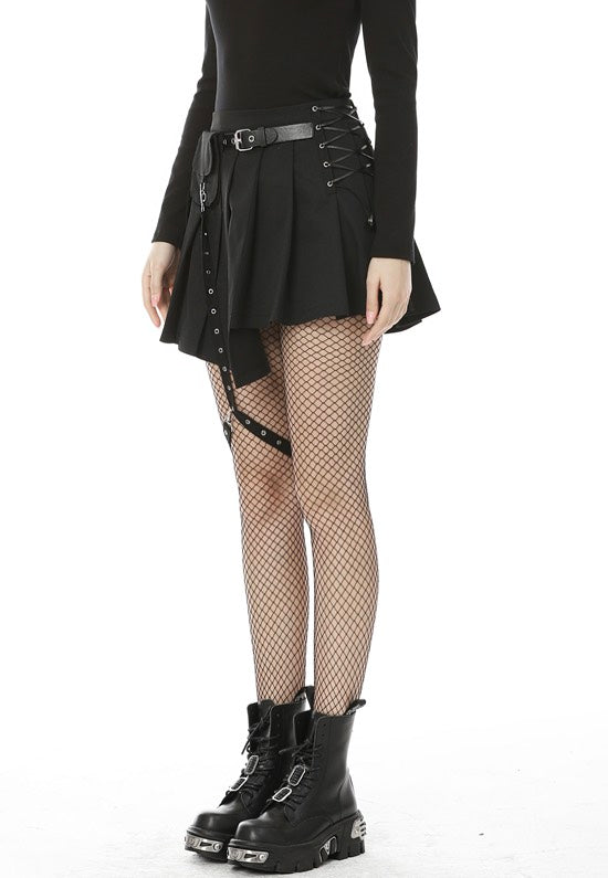 Dark In Love - Punk Rock Locomotive Irreqular Black - Skirt | Women-Image