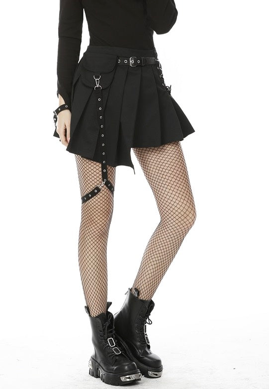 Dark In Love - Punk Rock Locomotive Irreqular Black - Skirt | Women-Image