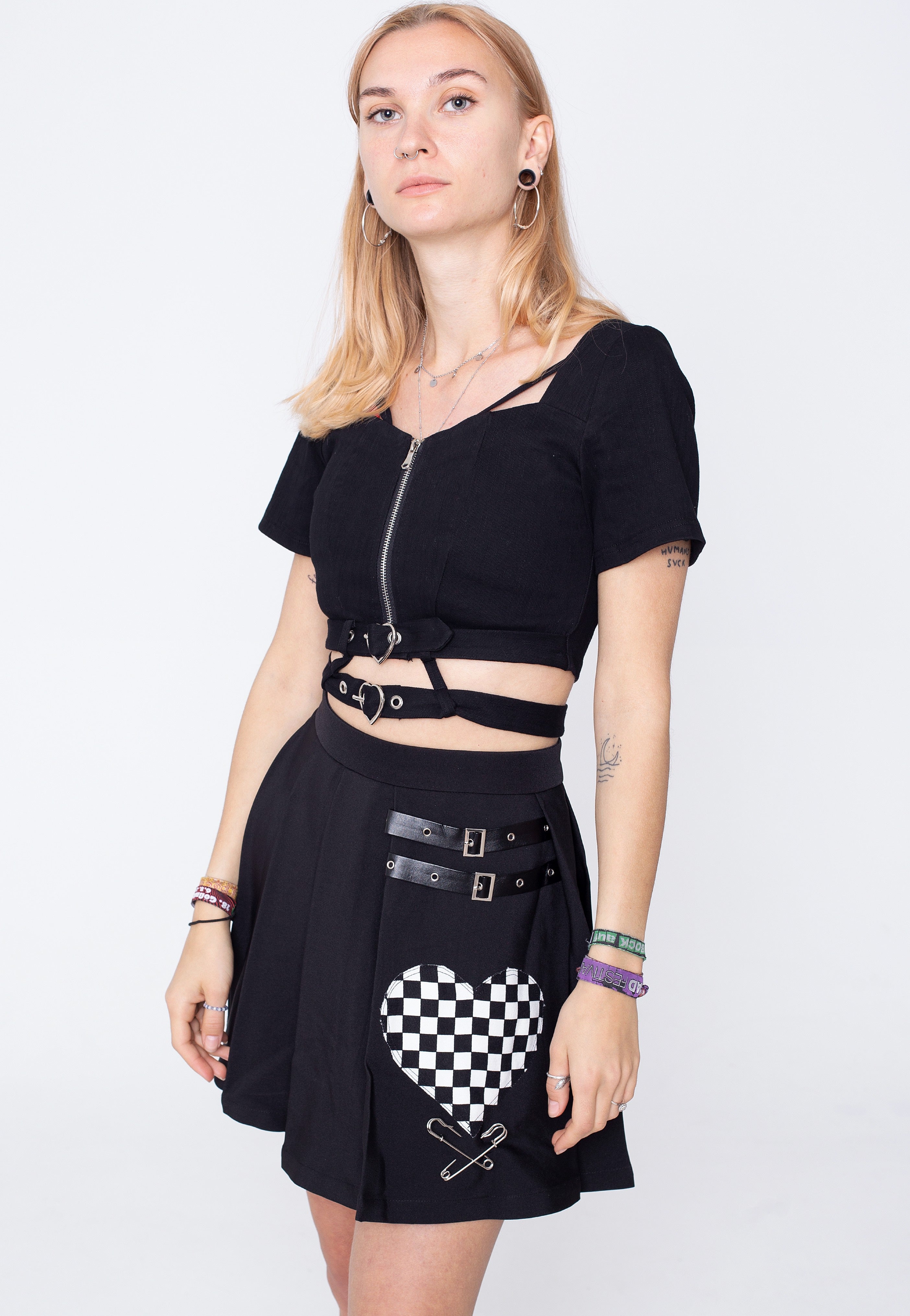 Dark In Love - Punk Heart Black - Skirt | Women-Image