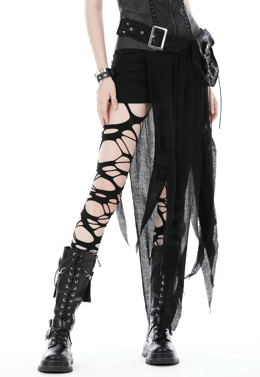 Dark In Love - Punk Decadent Irregular Black - Skirt | Women-Image