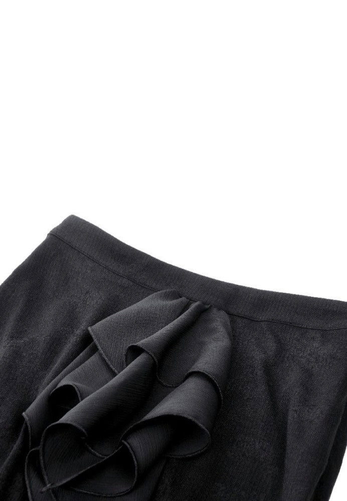 Dark In Love - Black Mermaid Ruffle Slim Long - Skirt | Women-Image