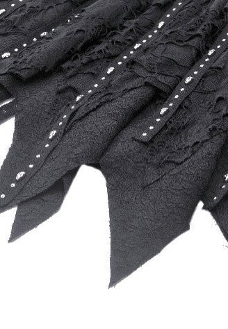 Dark In Love - Punk Irregular Tattered Skul Black - Skirt | Women-Image