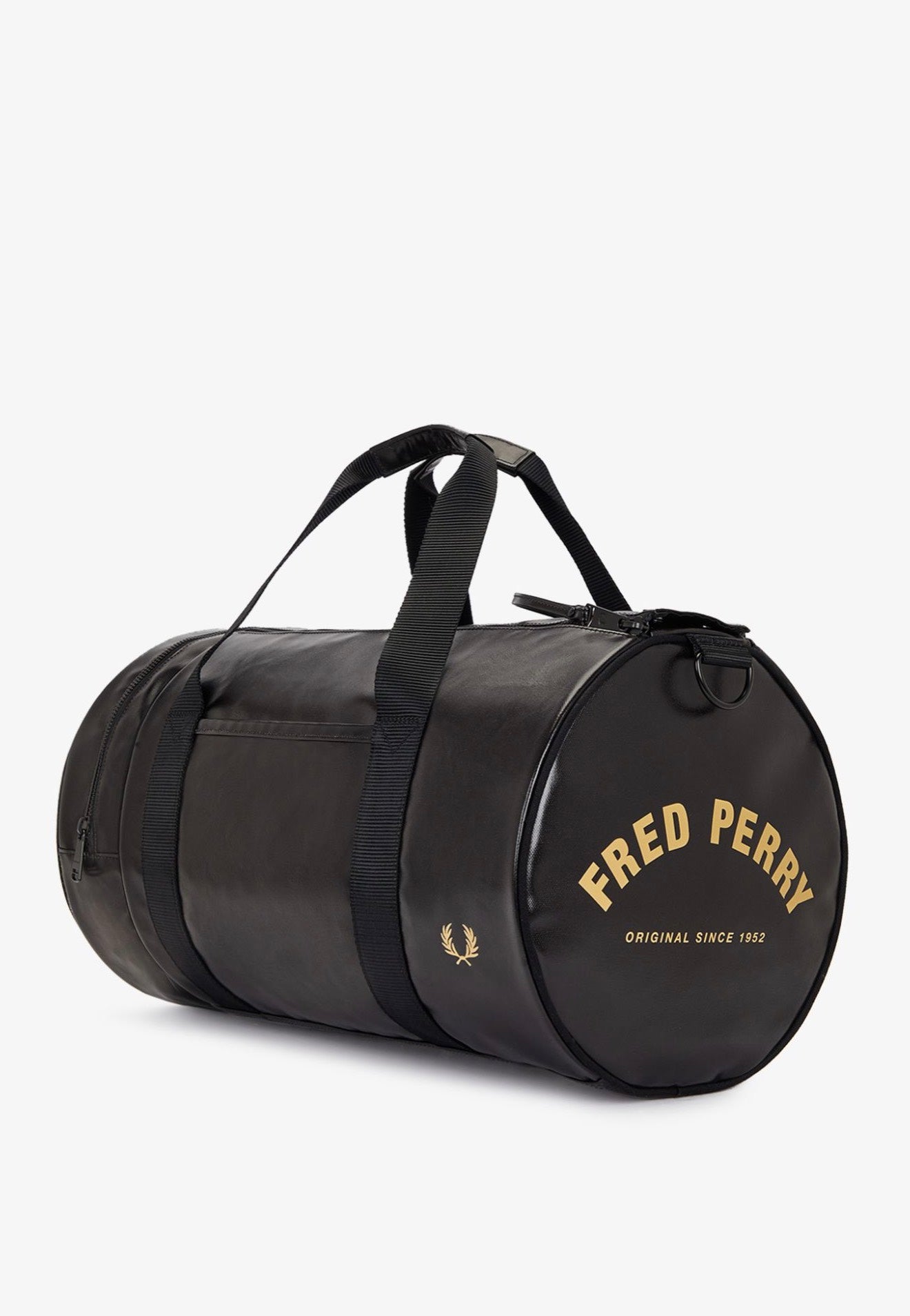 Fred Perry - Tonal Classic Barrel Black/Gold - Dufflebag | Neutral-Image