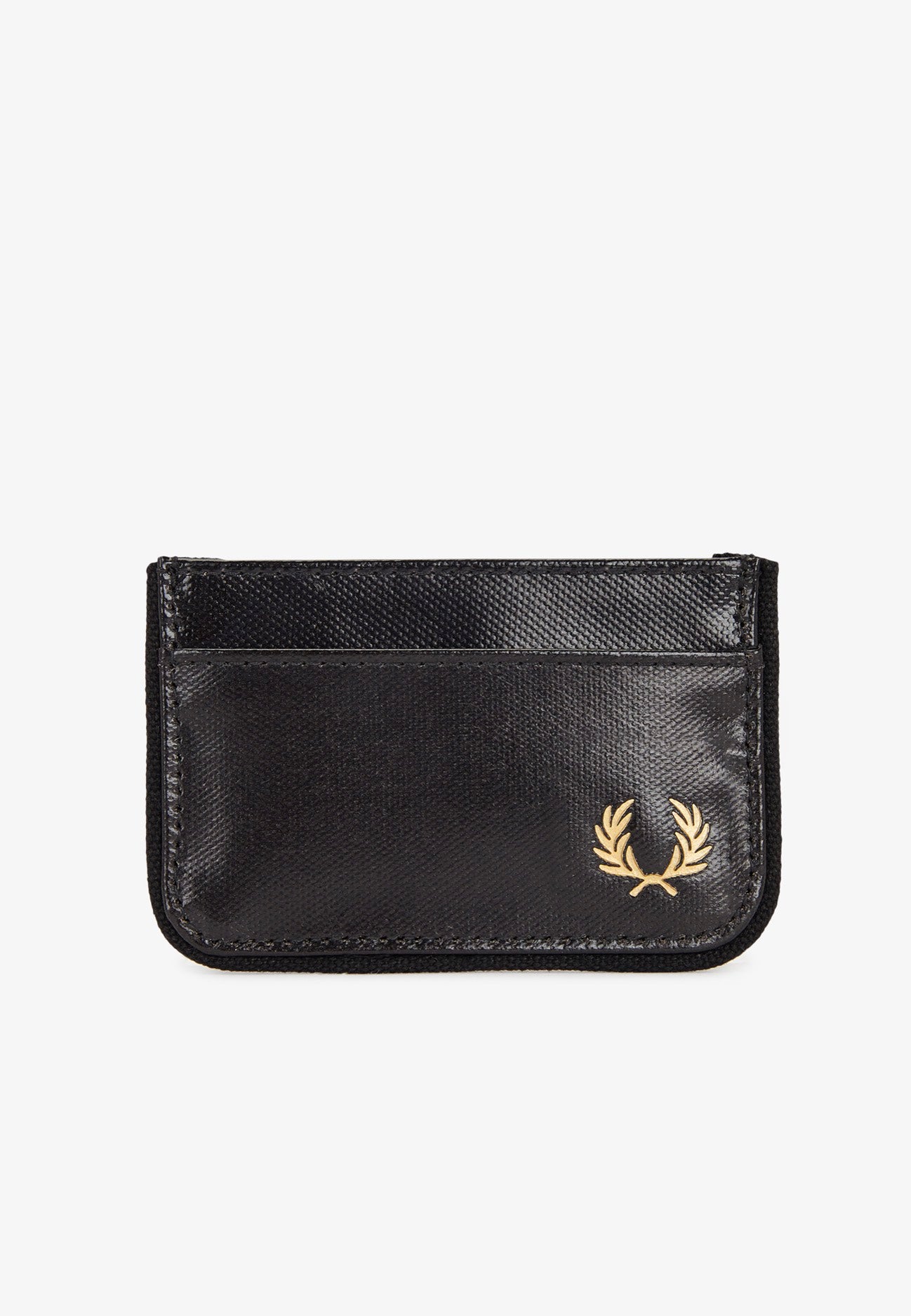 Fred Perry - Coated Polyester Black/Gold - Card Holder | Neutral-Image