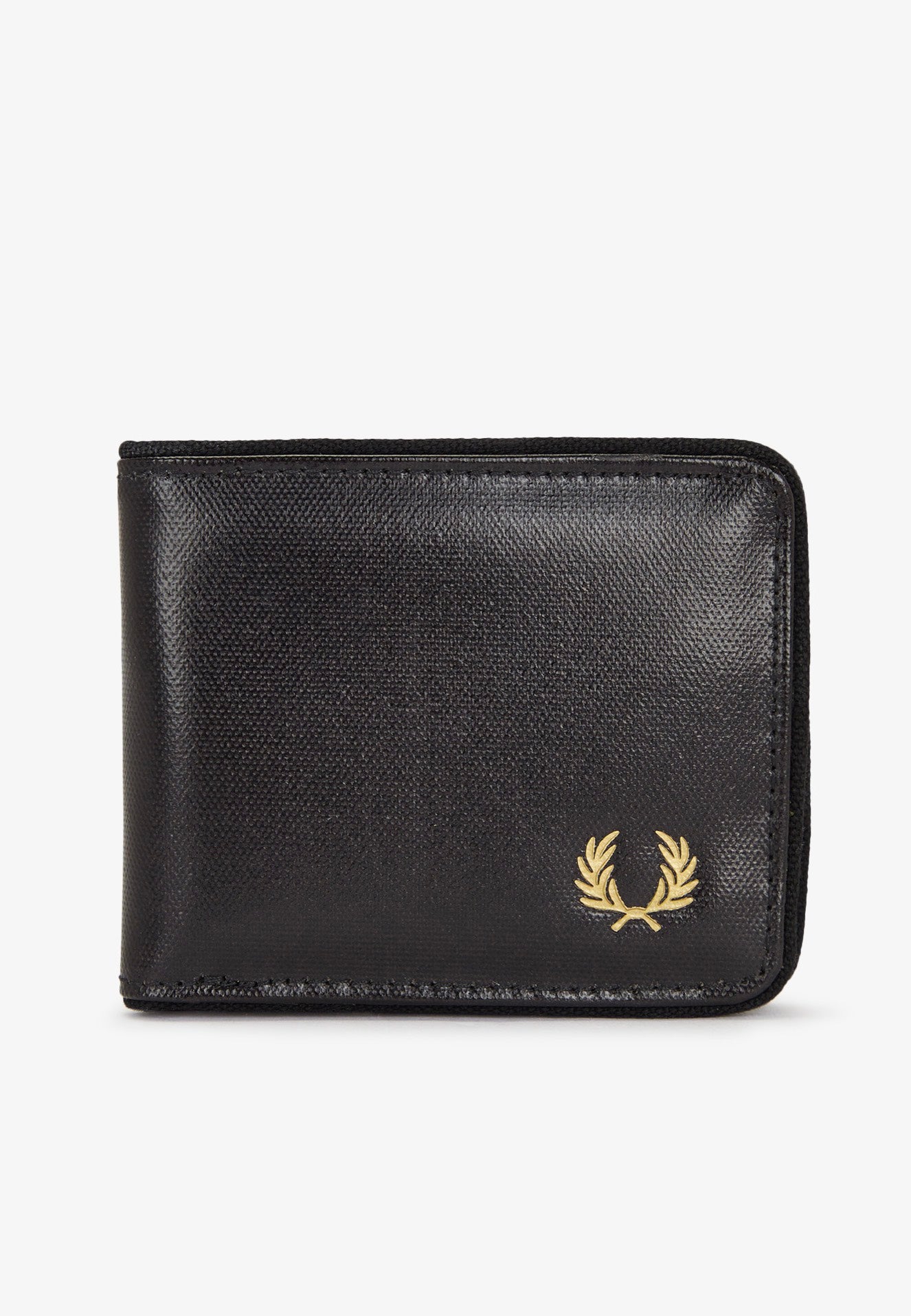 Fred Perry - Coated Polyester Billfold Black/Gold - Wallet | Neutral-Image