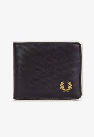 Fred Perry - Coated Polyester Billfold Black/ Ecru - Wallet | Neutral-Image