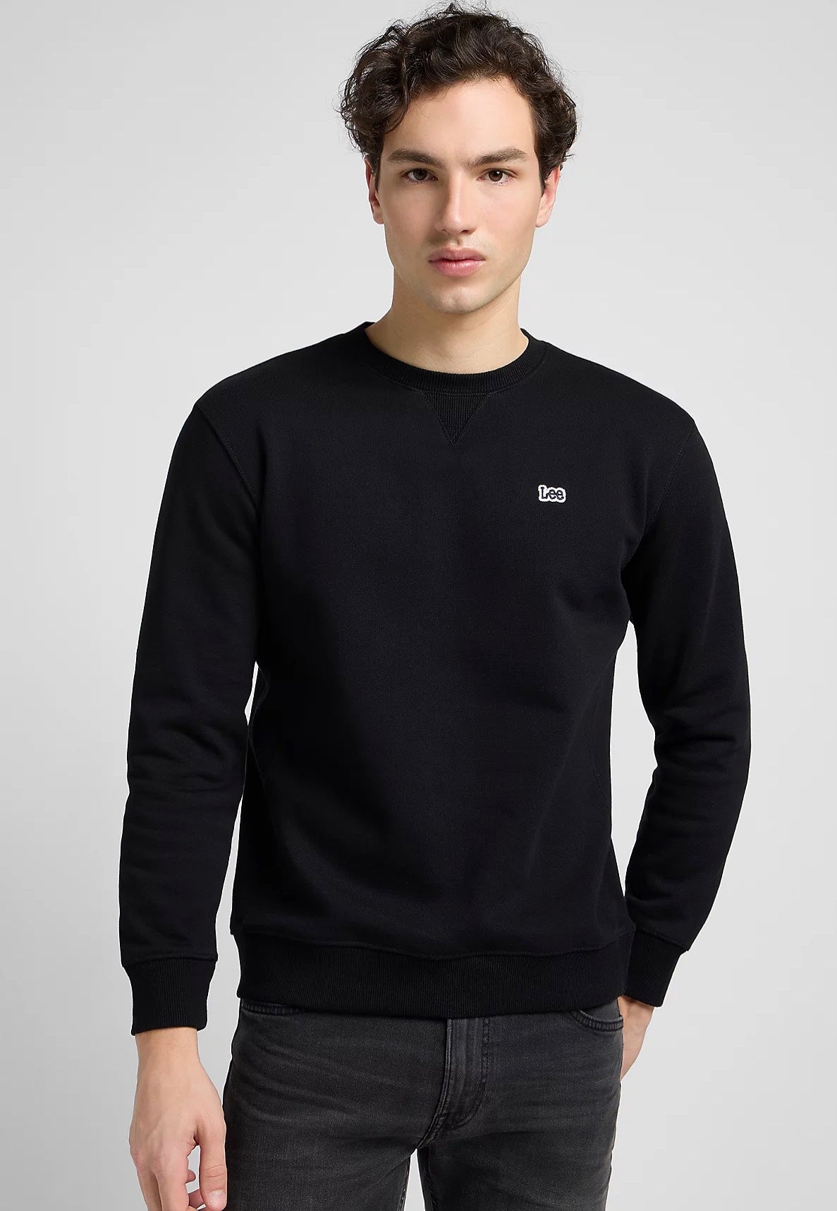 Lee - Plain Crew Black - Sweater | Men-Image