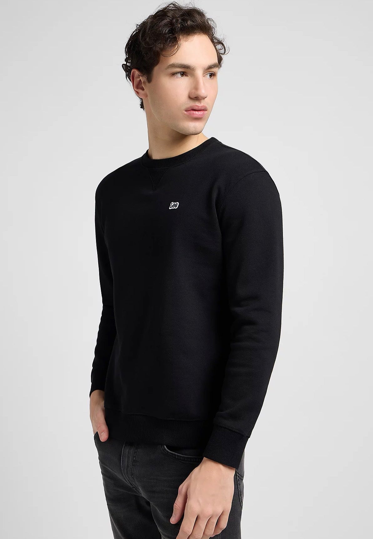 Lee - Plain Crew Black - Sweater | Men-Image