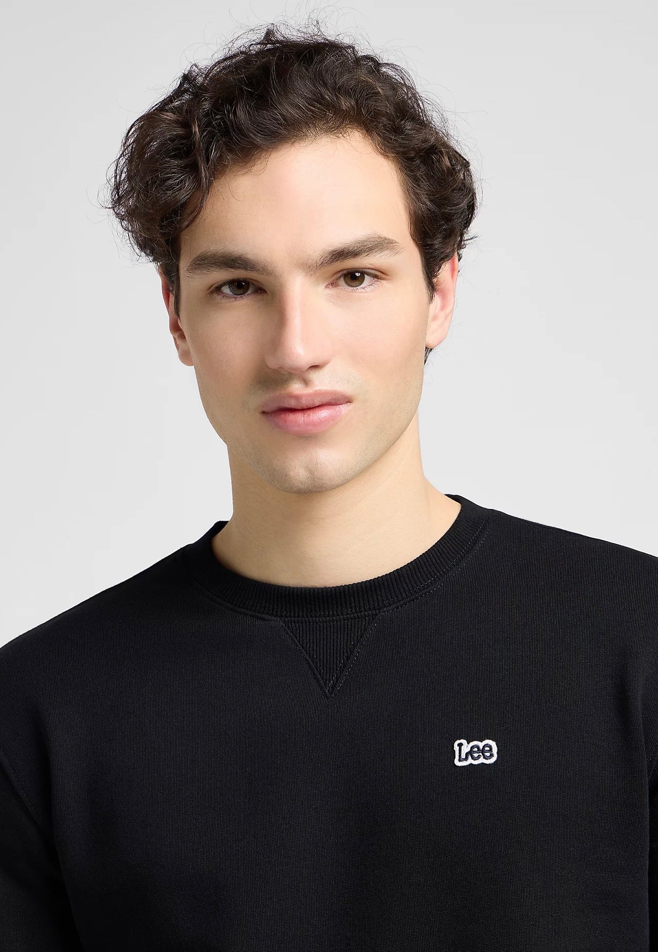 Lee - Plain Crew Black - Sweater | Men-Image